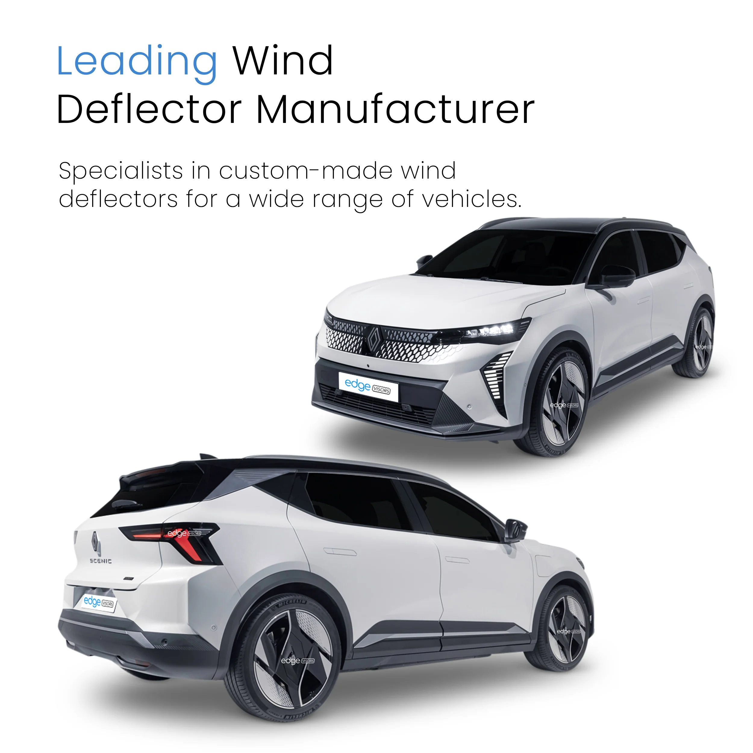 Renault Scenic E-Tech 2024-onwards 5 Door Hatchback Wind Deflectors 4pc - Image 4