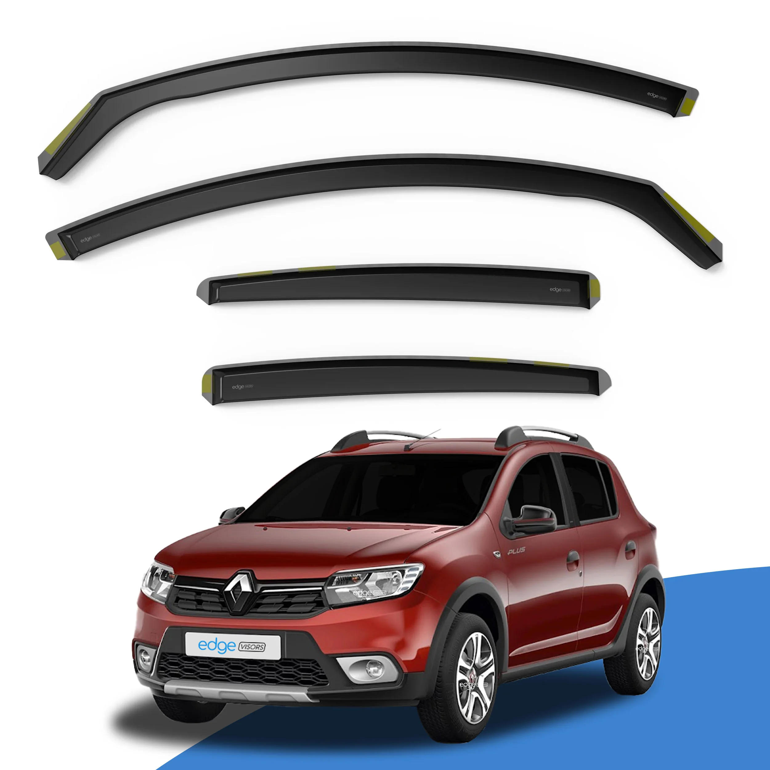 Renault Stepway MK2 2013-2020 5 Door Hatchback SUV Wind Deflectors 4pc - Image 2