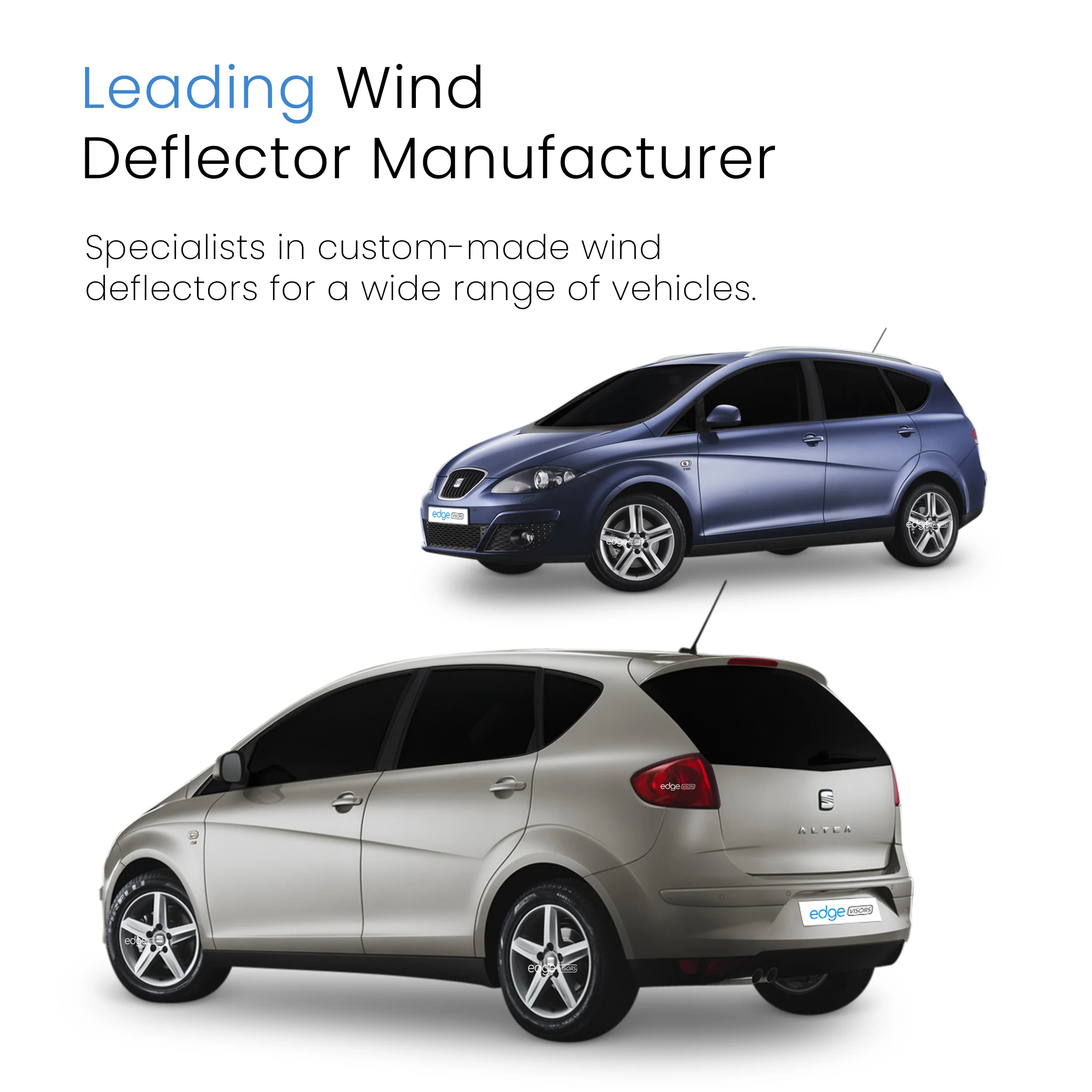 Seat Altea / Altea XL 2004-2017 5 Door Estate Wind Deflectors 4pc - Image 4
