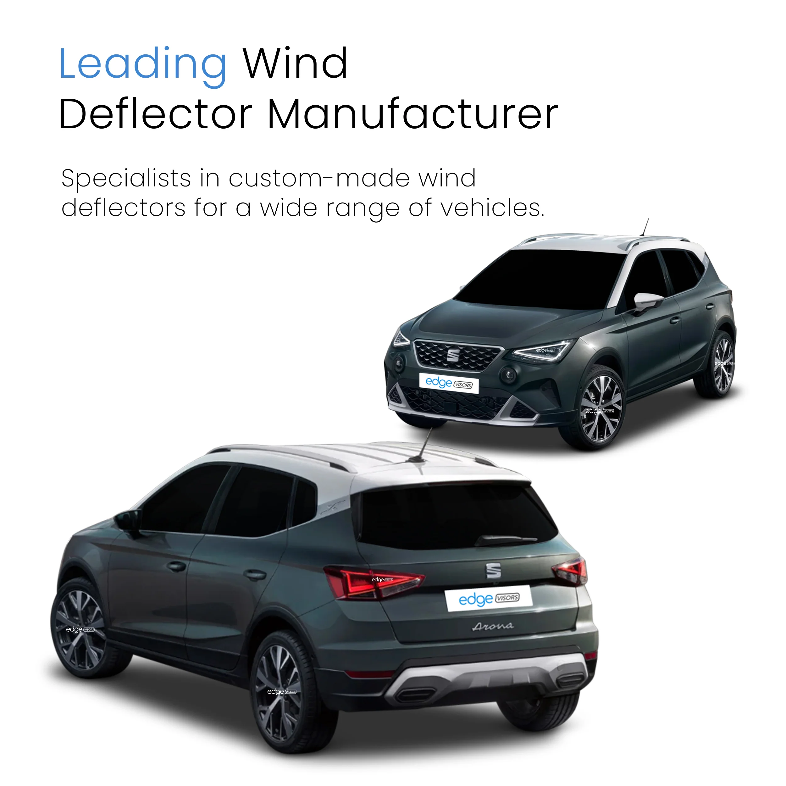 Seat Arona MK1 2017-Onwards 5 Door SUV Wind Deflectors 4pc - Image 4