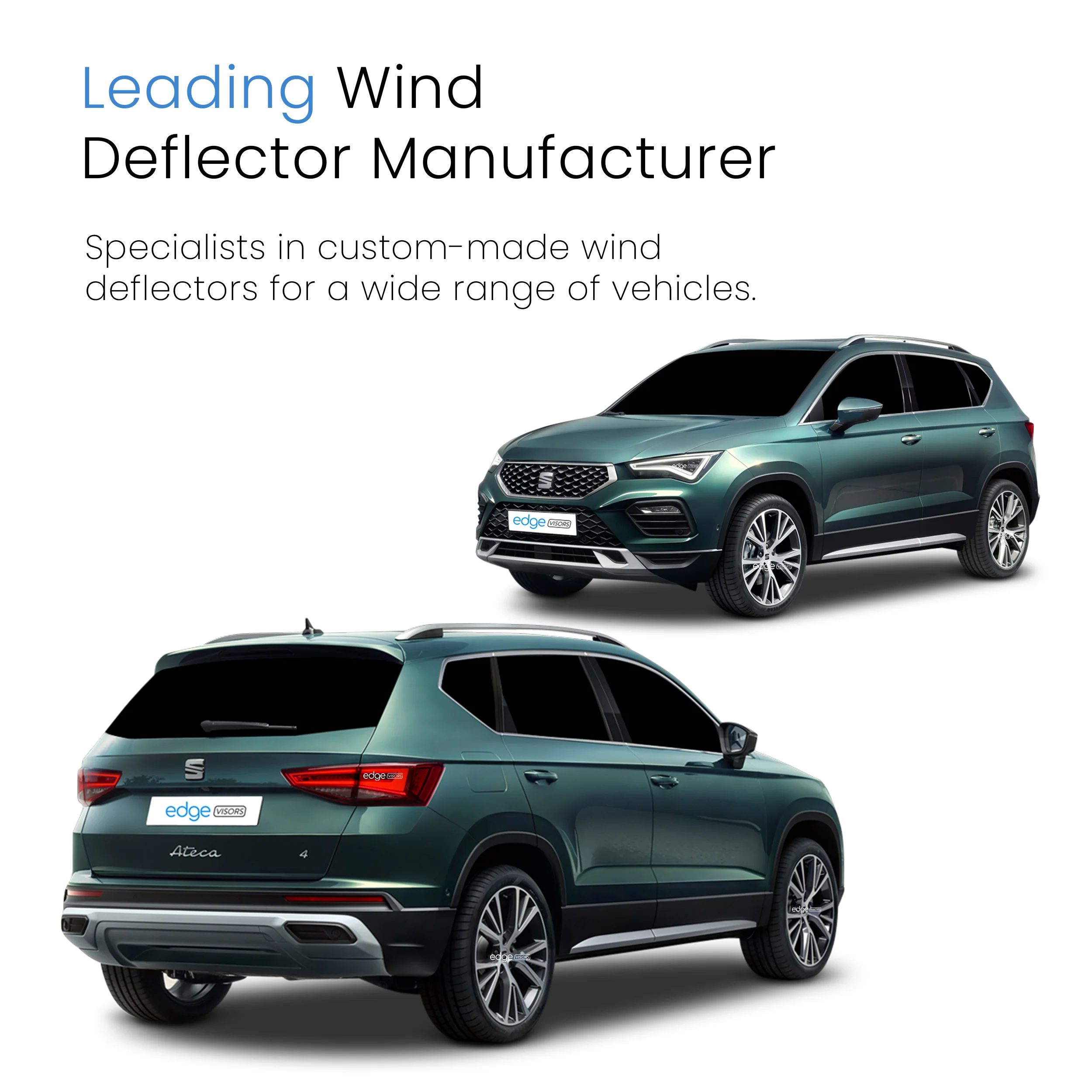 Seat Ateca 2016-onwards 5 Door SUV Wind Deflectors 4pc - Image 4