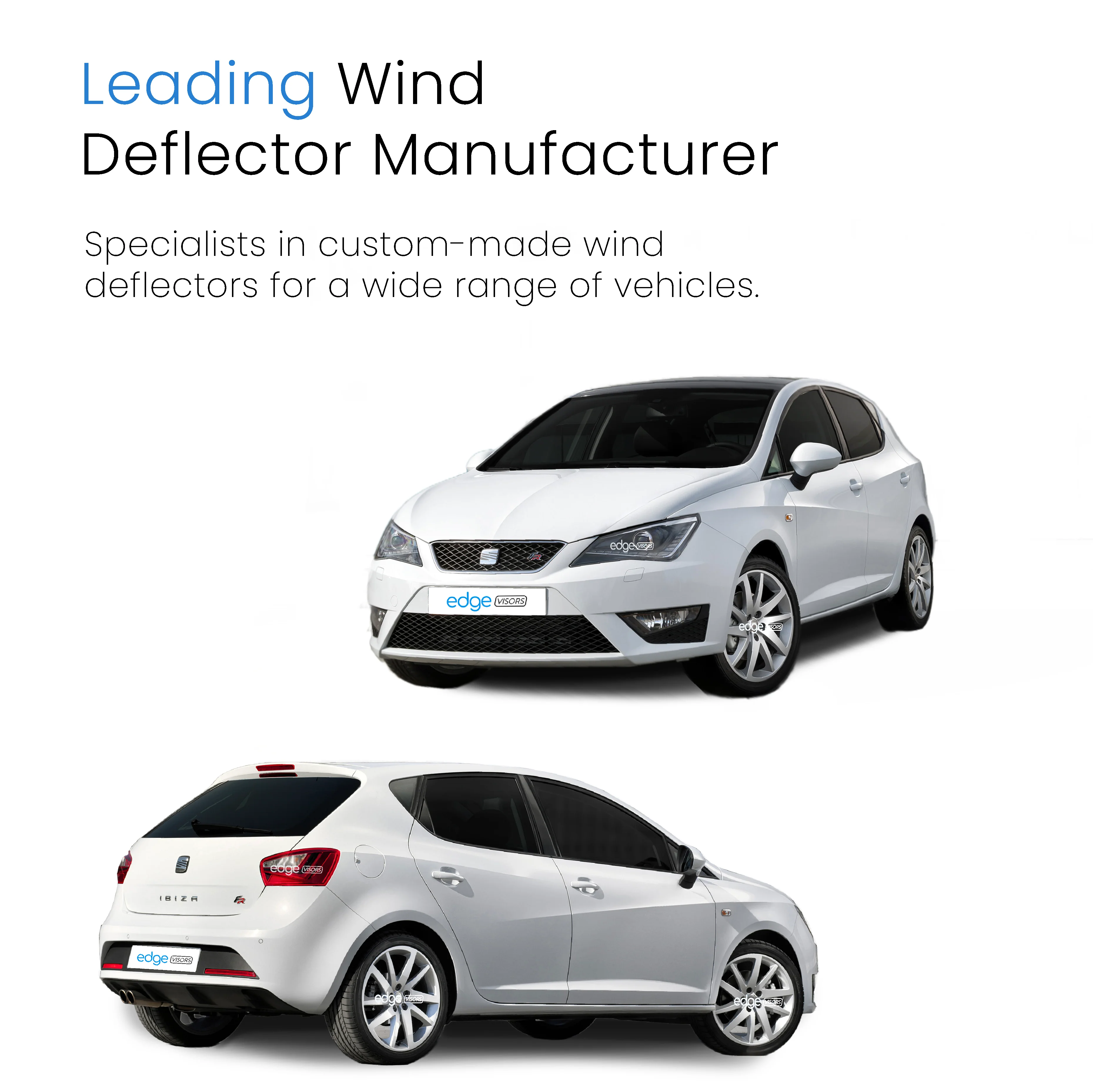 Seat Ibiza MK4 6J 2008-2017 5 Door Hatchback Wind Deflectors 4pc - Image 4