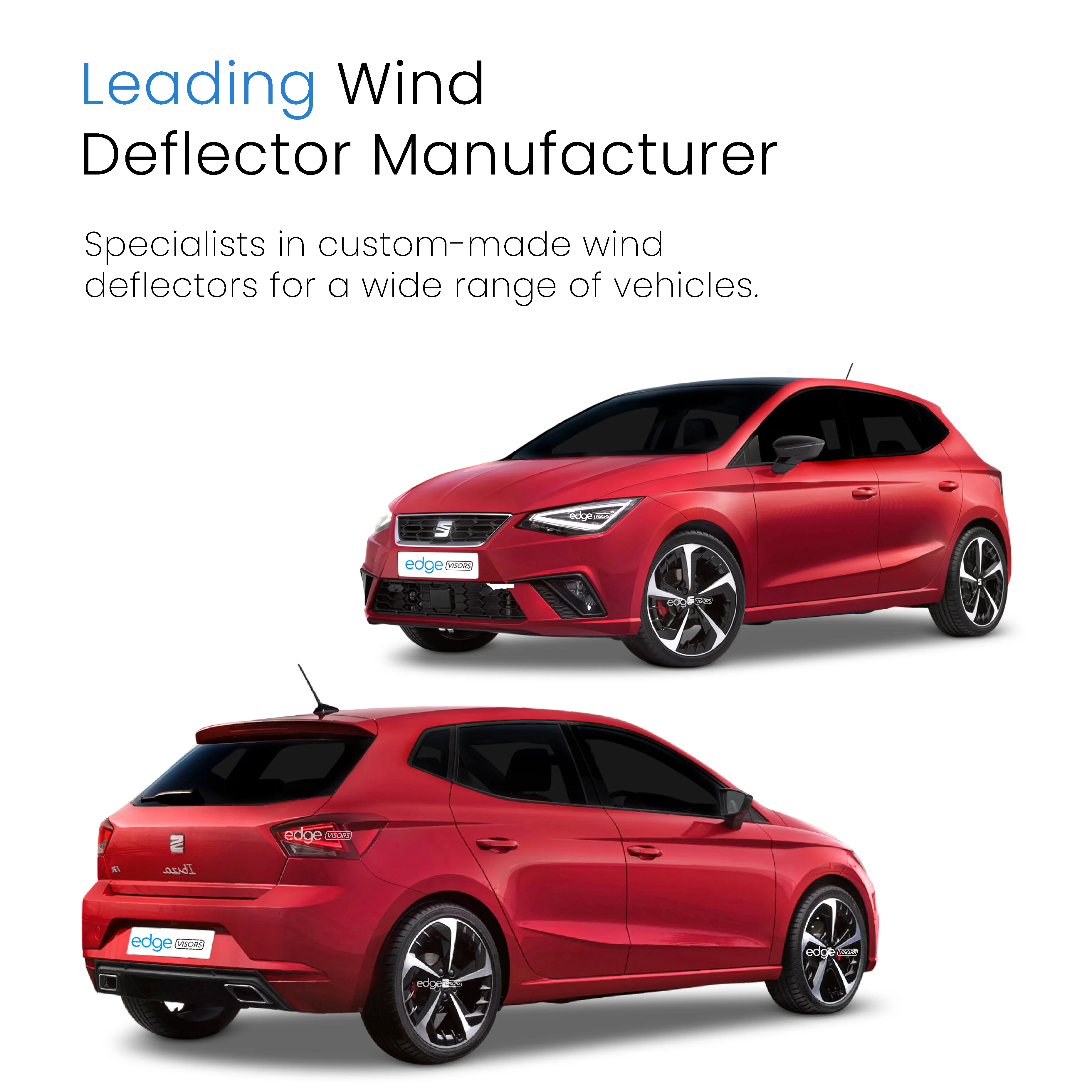 Seat Ibiza MK5 KJ 2017-onwards 5 Door Hatchback Wind Deflectors 4pc - Image 4