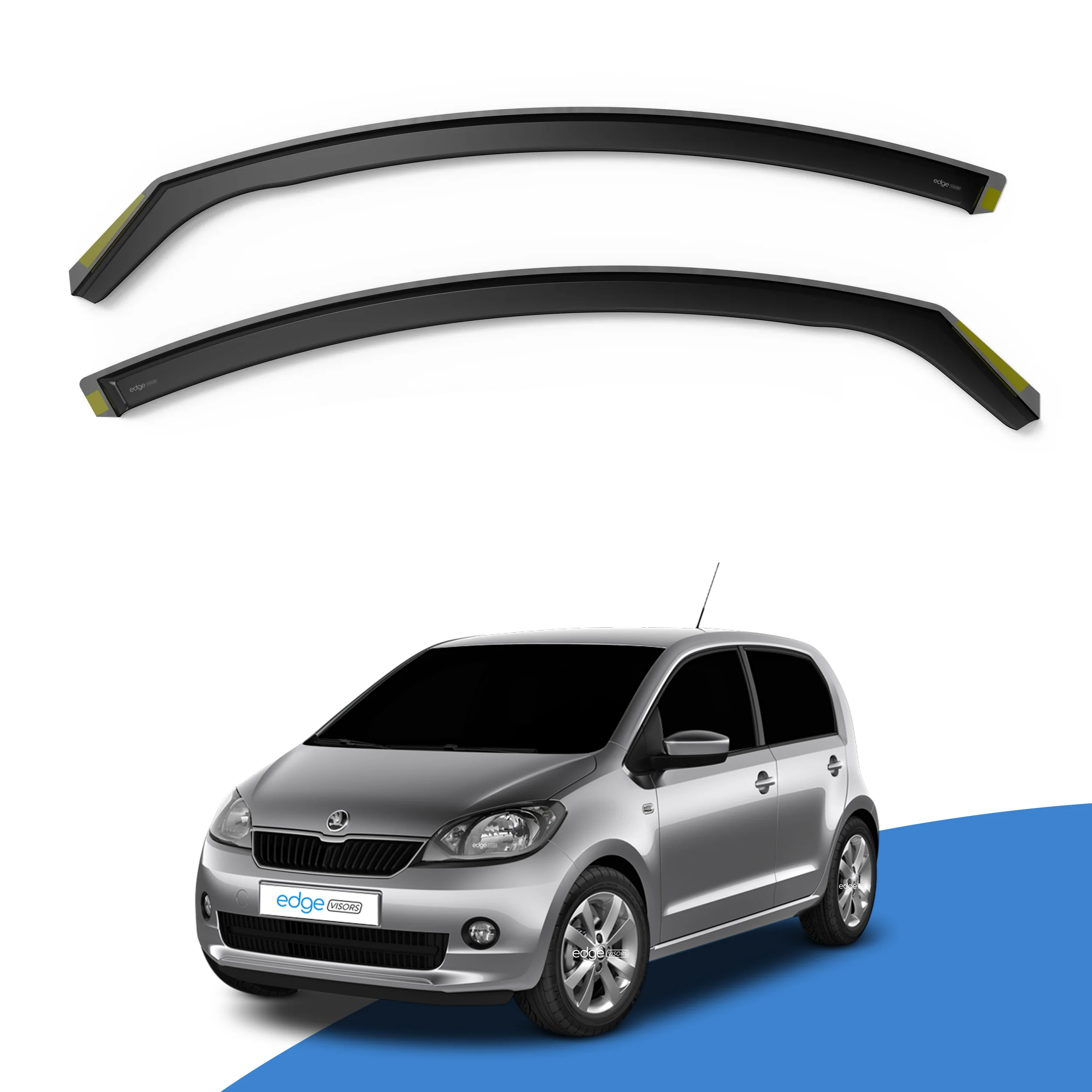 Skoda Citigo 2012-2019 5Doors Hatchback Wind Deflectors 2pc - Image 2