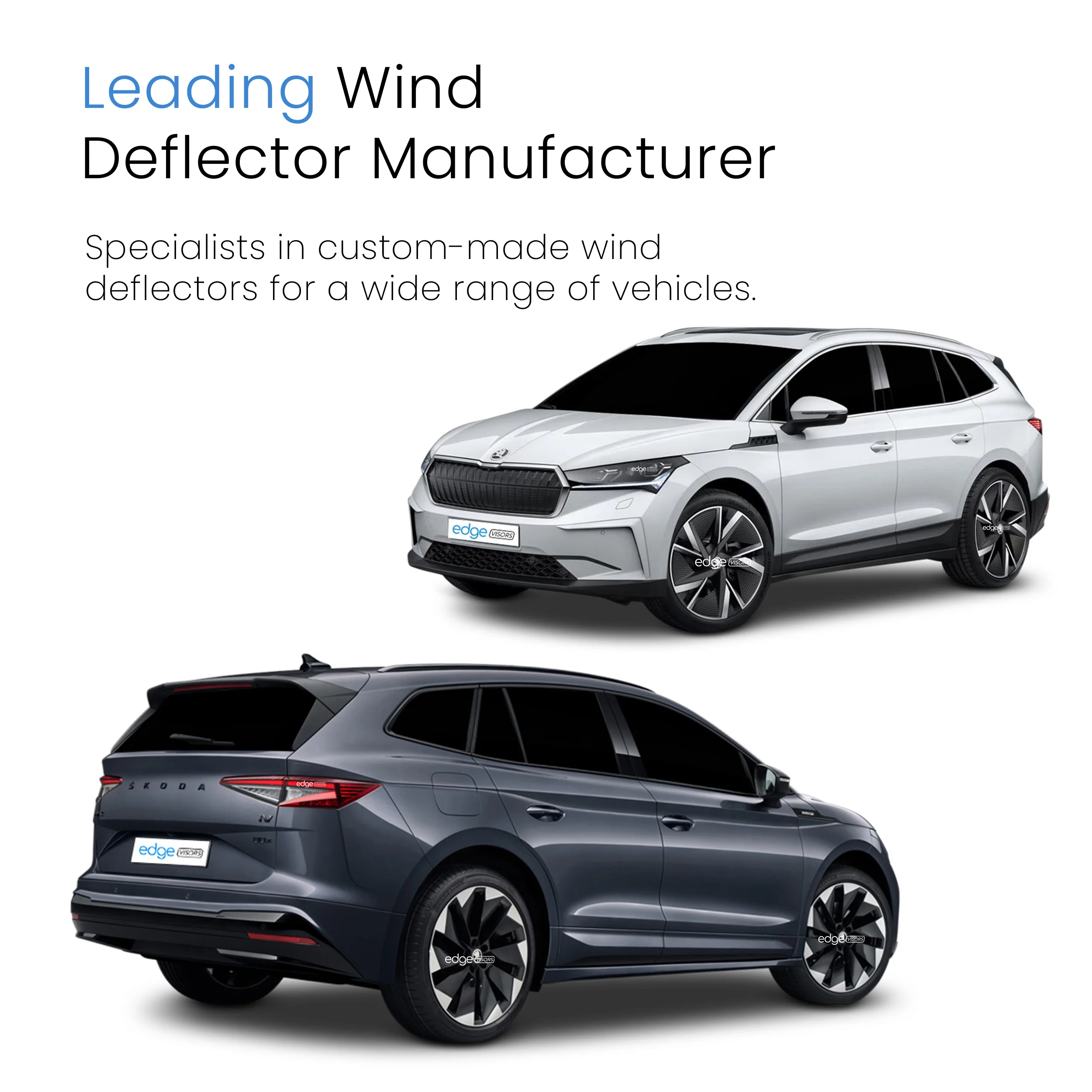Skoda Enyaq iV 2020-onwards 5 Door SUV Wind Deflectors 4pc - Image 4