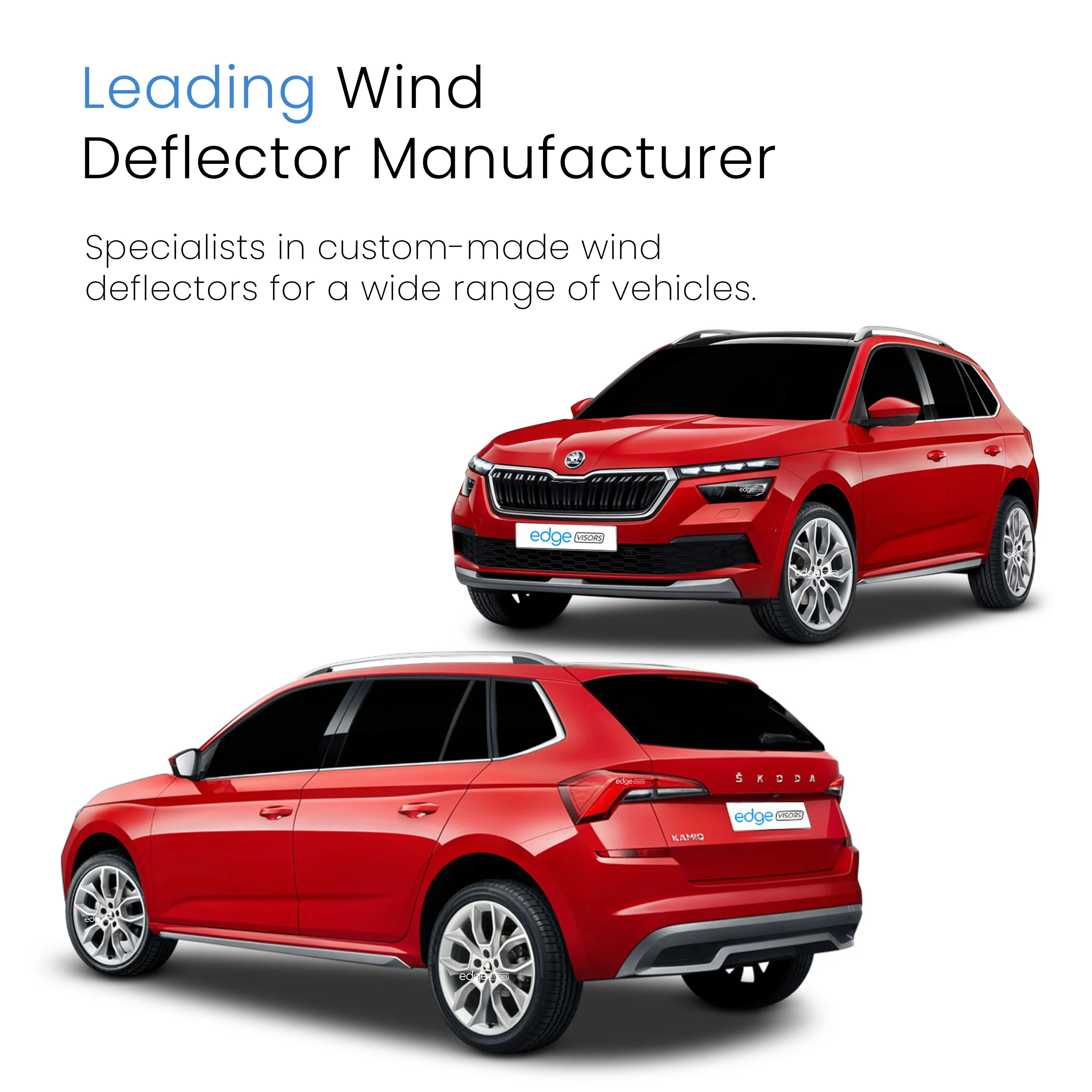 Skoda Kamiq 2019-onwards 5 Door SUV Wind Deflectors 4pc - Image 4