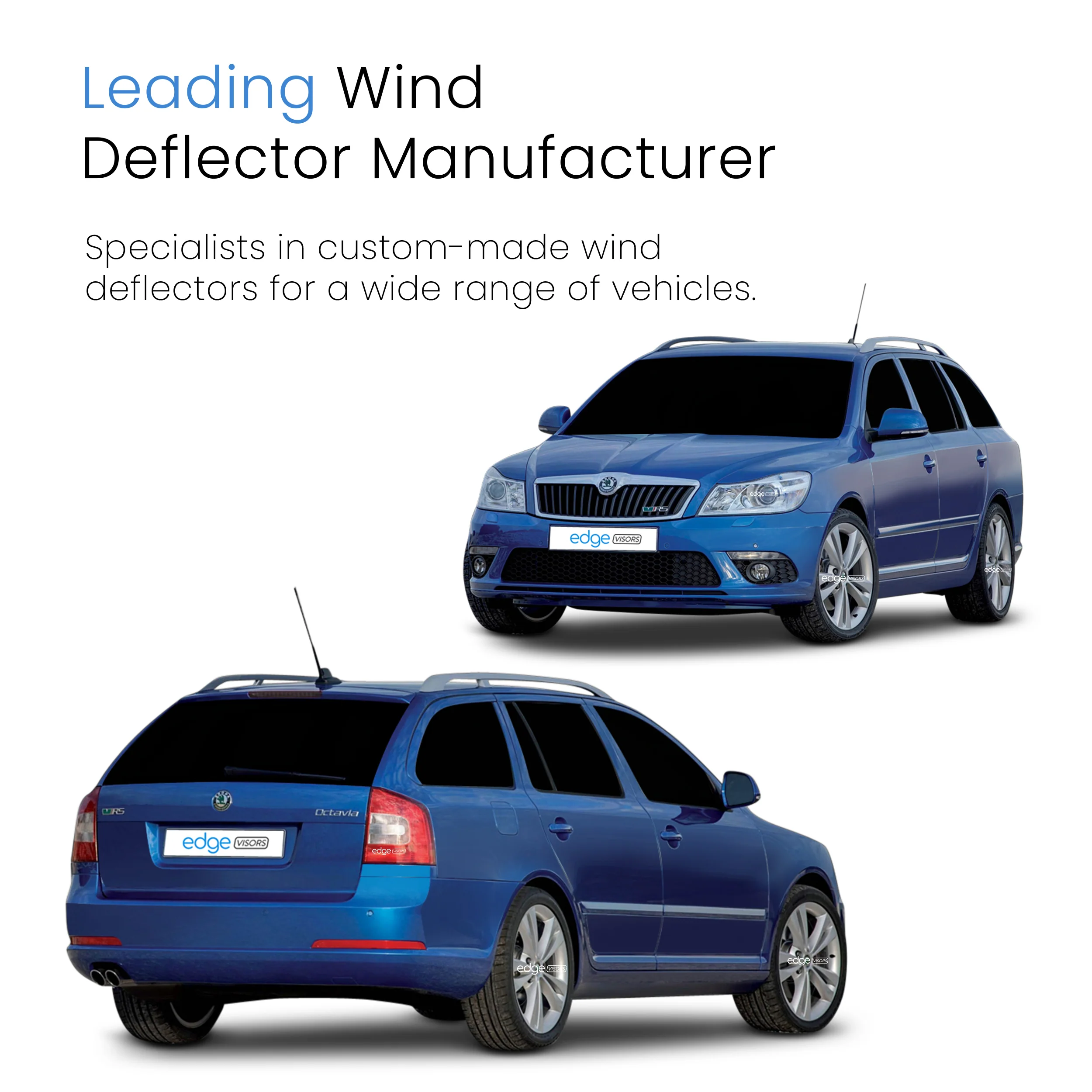 Skoda Octavia MK2 2004-2013 5 Door Estate Wind Deflectors 4pc - Image 4