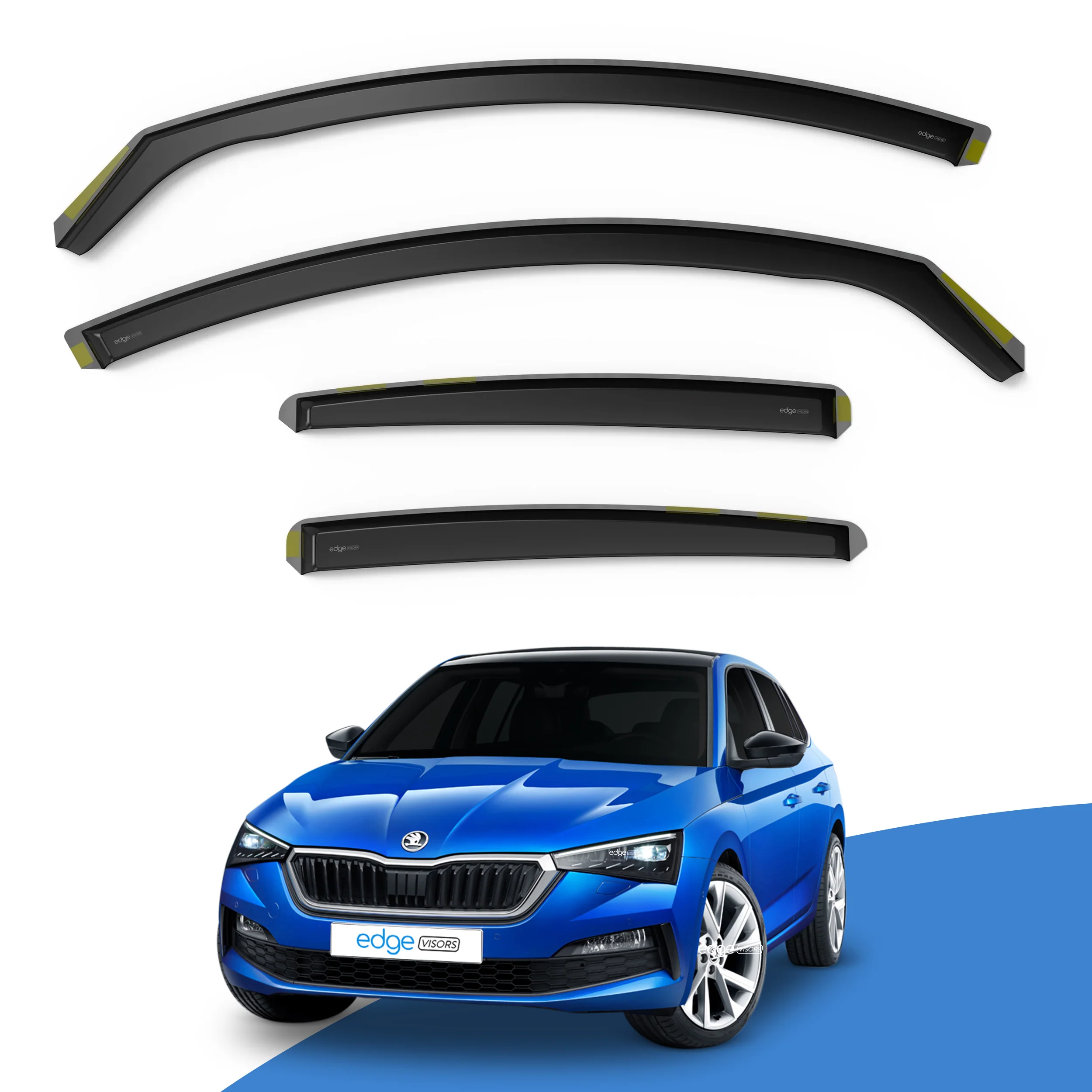 Skoda Scala 2019-onwards 5 Door Hatchback Wind Deflectors 4pc - Image 2