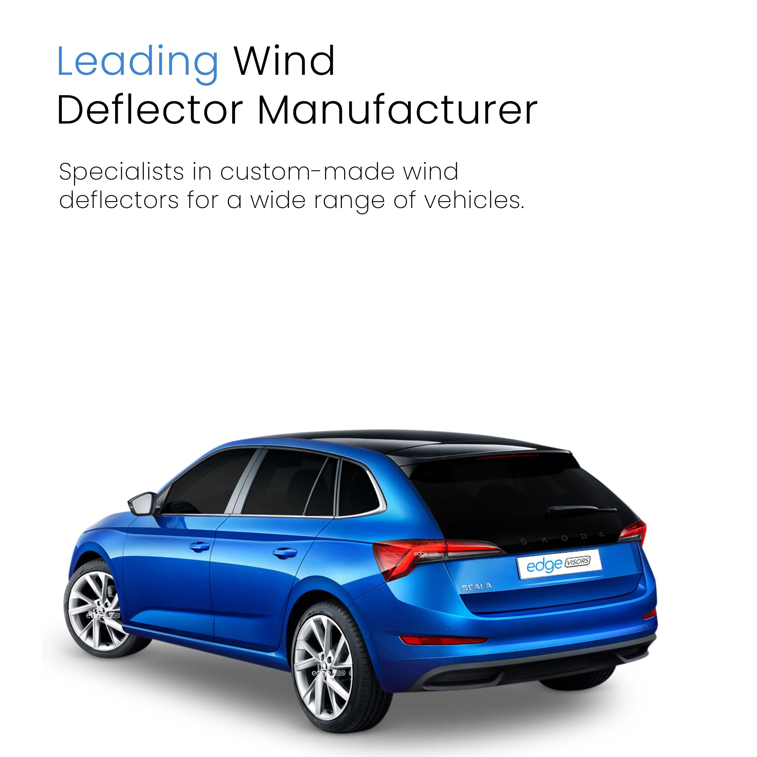 Skoda Scala 2019-onwards 5 Door Hatchback Wind Deflectors 4pc - Image 4