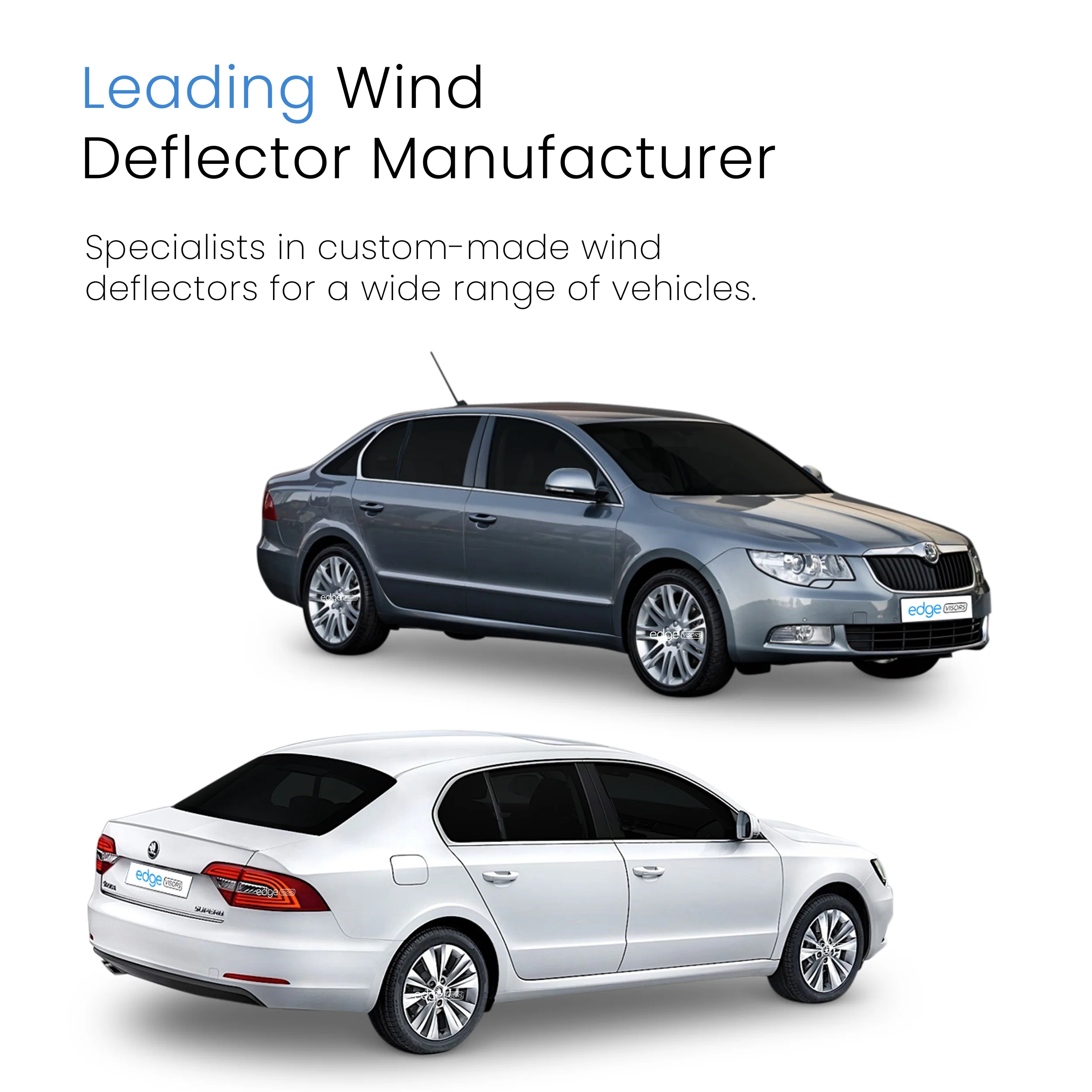 Skoda Superb MK2 2008-2015 5 Door Hatchback Wind Deflectors 4pc - Image 4
