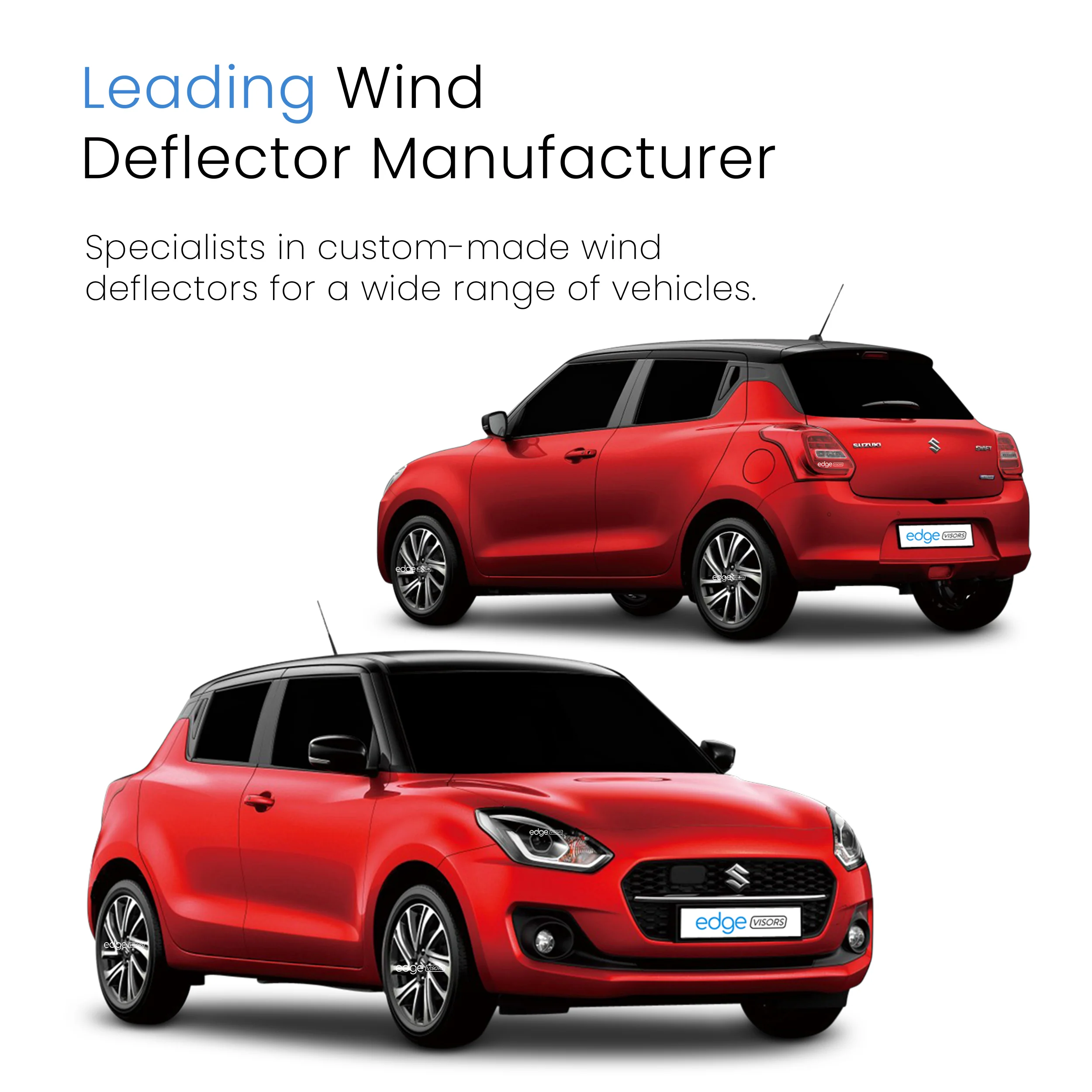 Suzuki Swift MK4 2017-2023 5 Door Hatchback Wind Deflectors 4pc - Image 4