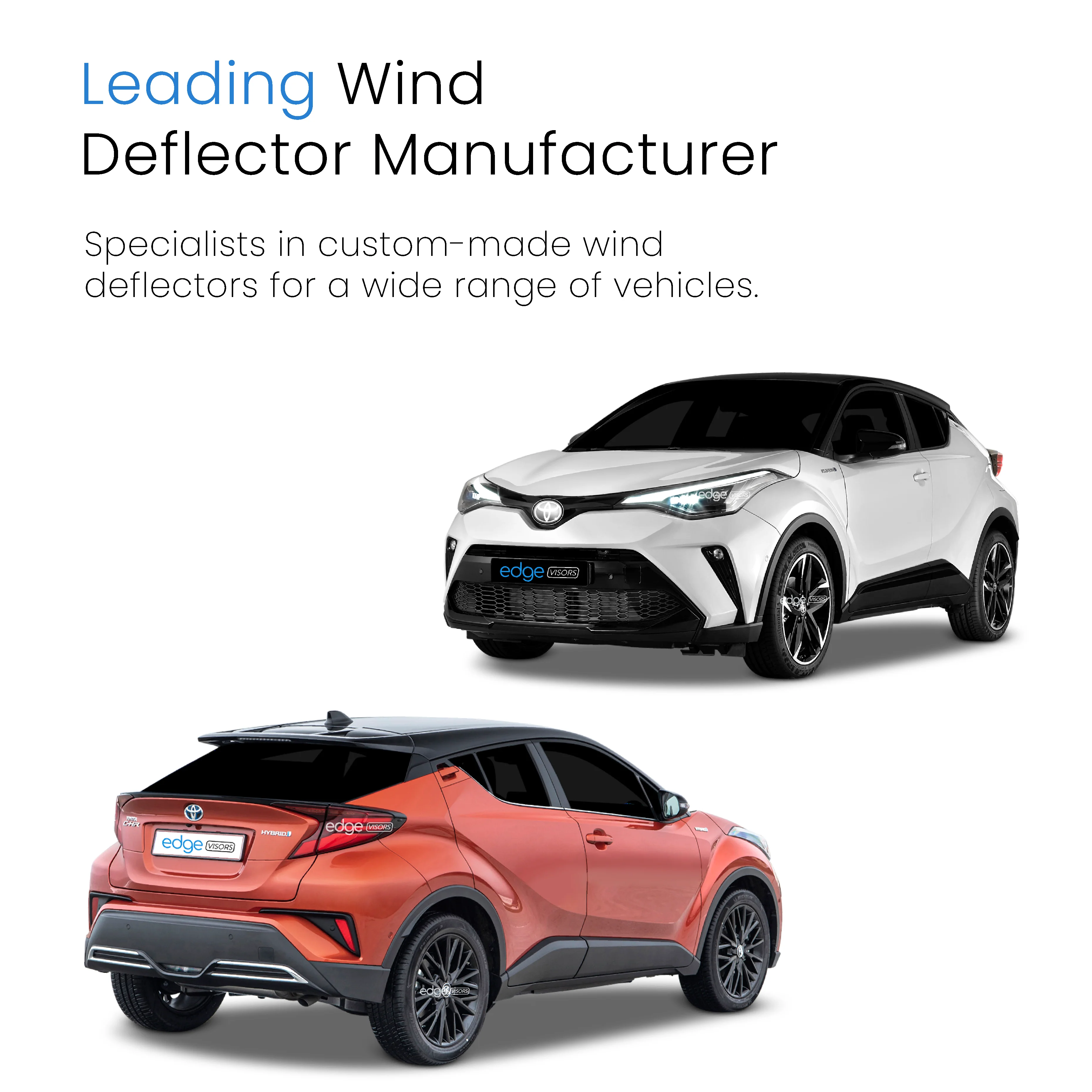 Toyota C-HR 2016-2023 5 Door CHR SUV Wind Deflectors 4pc - Image 4