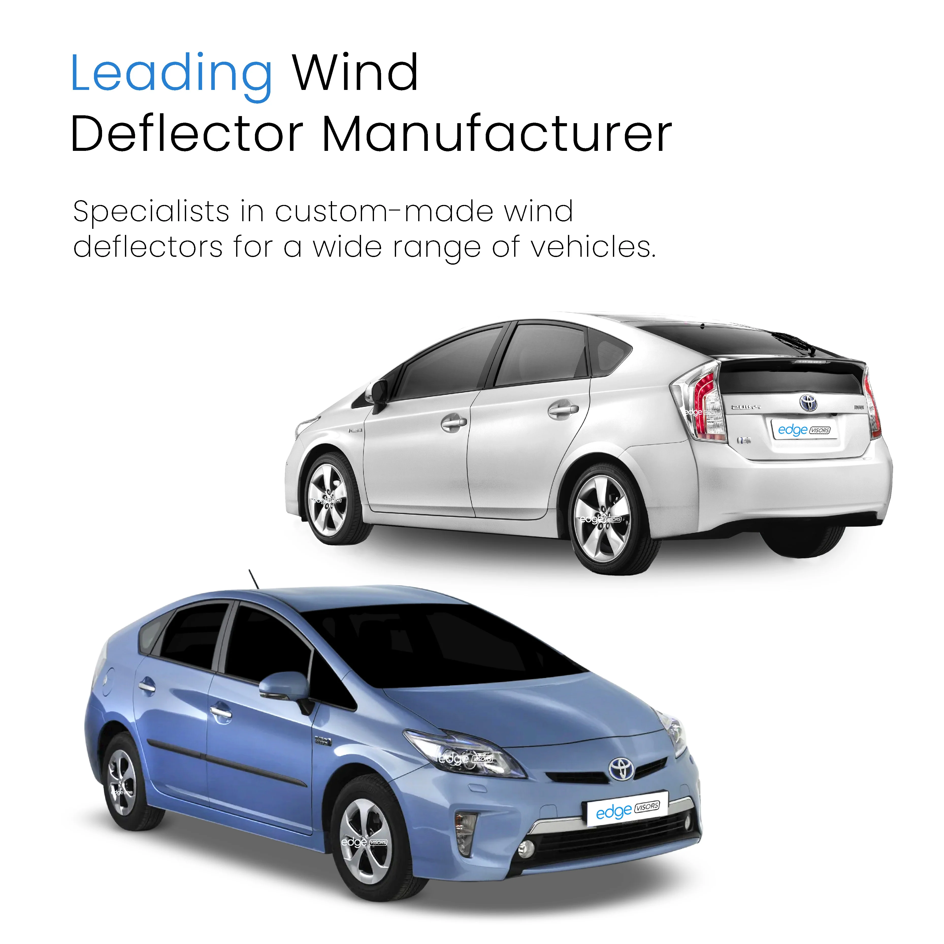 Toyota Prius MK3 2010-2015 5 Door Liftback Wind Deflectors 4pc - Image 4