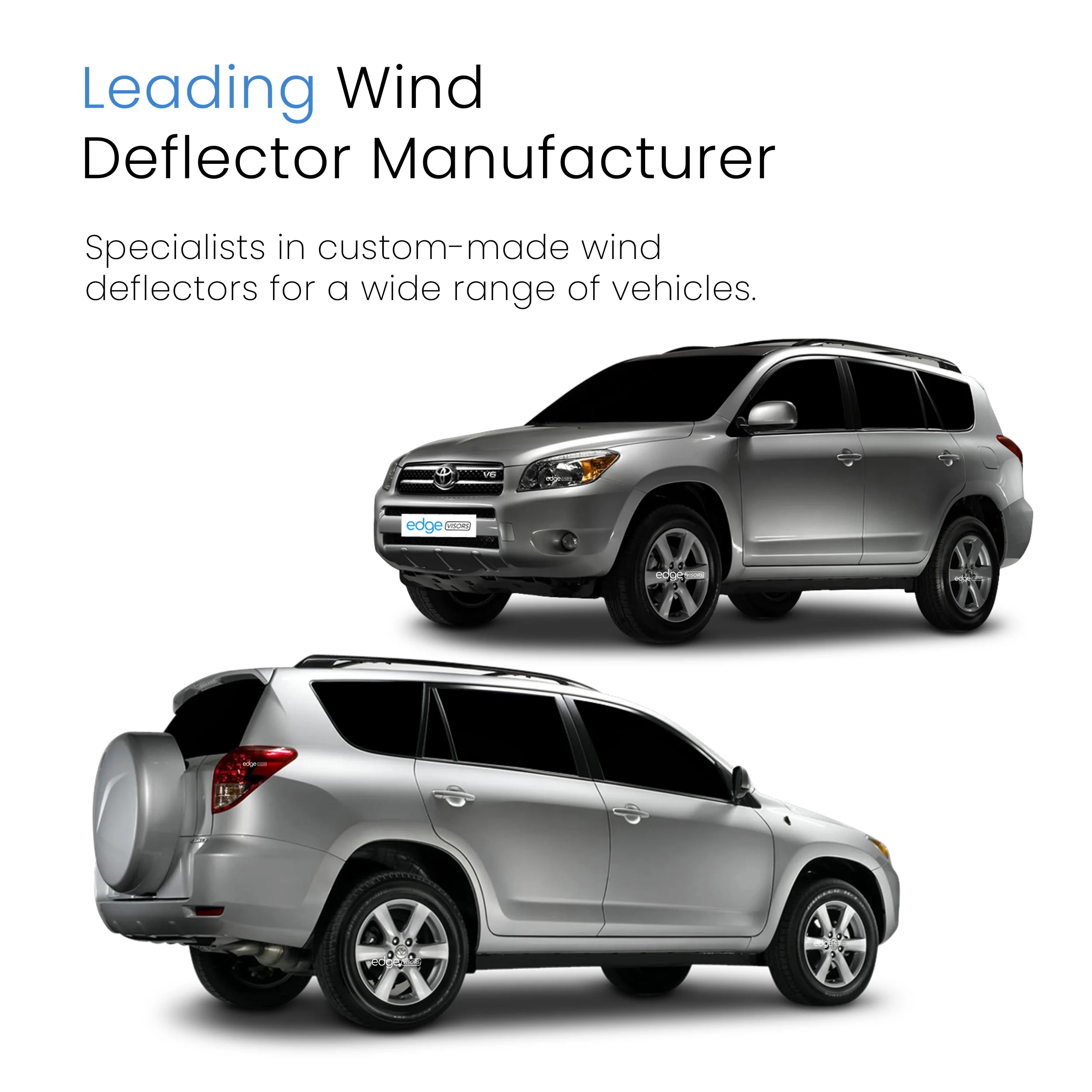 Toyota RAV-4 MK3 2005-2012 5 Door SUV Wind Deflectors 4pc - Image 4