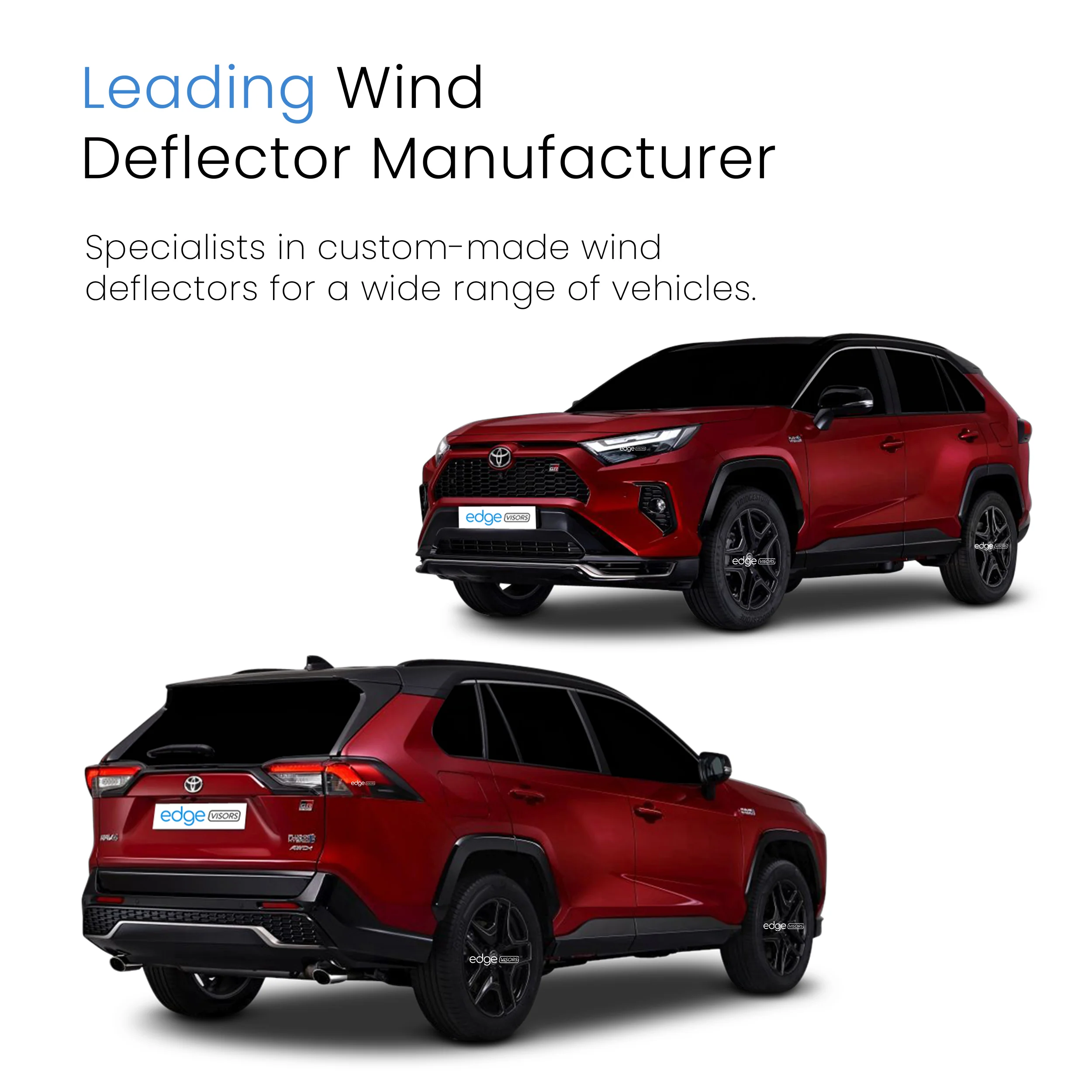 Toyota RAV-4 MK5 2019-onwards 5 Door SUV Wind Deflectors 4pc - Image 4