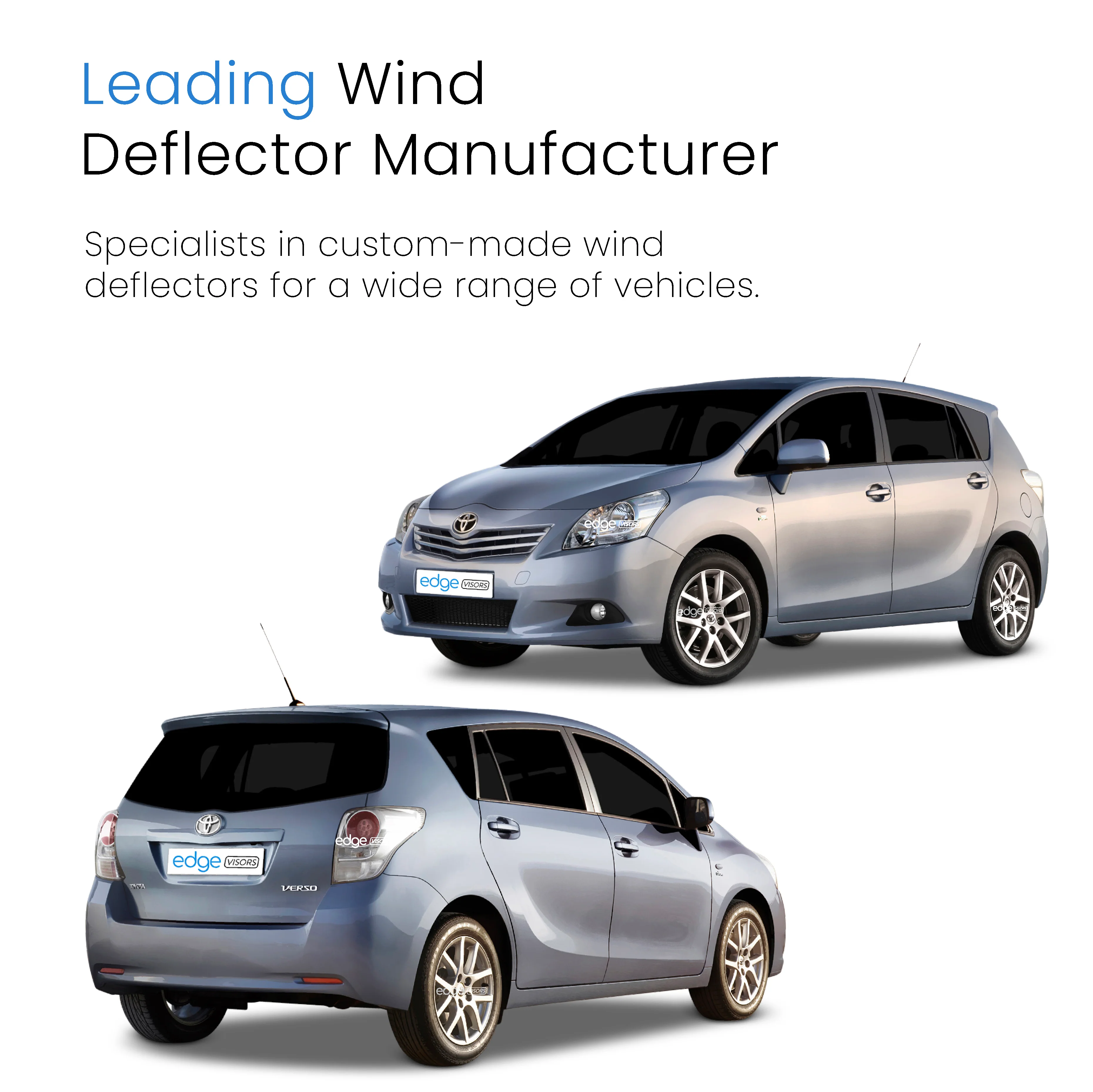 Toyota Verso 2009-2018 5 Door SUV Wind Deflectors 4pc - Image 4
