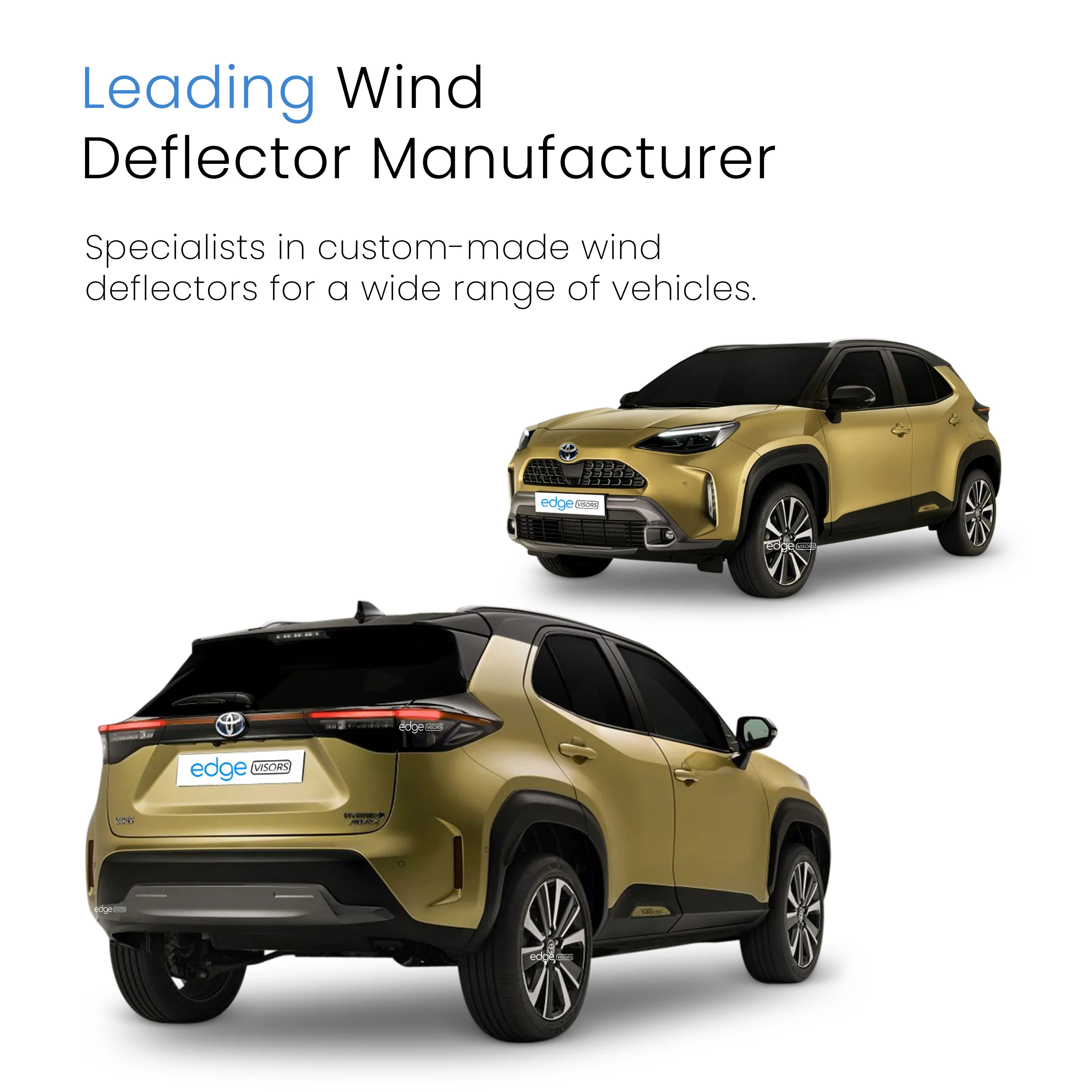 Toyota Yaris Cross 2021-2024 5 Door SUV Wind Deflectors 4pc - Image 4