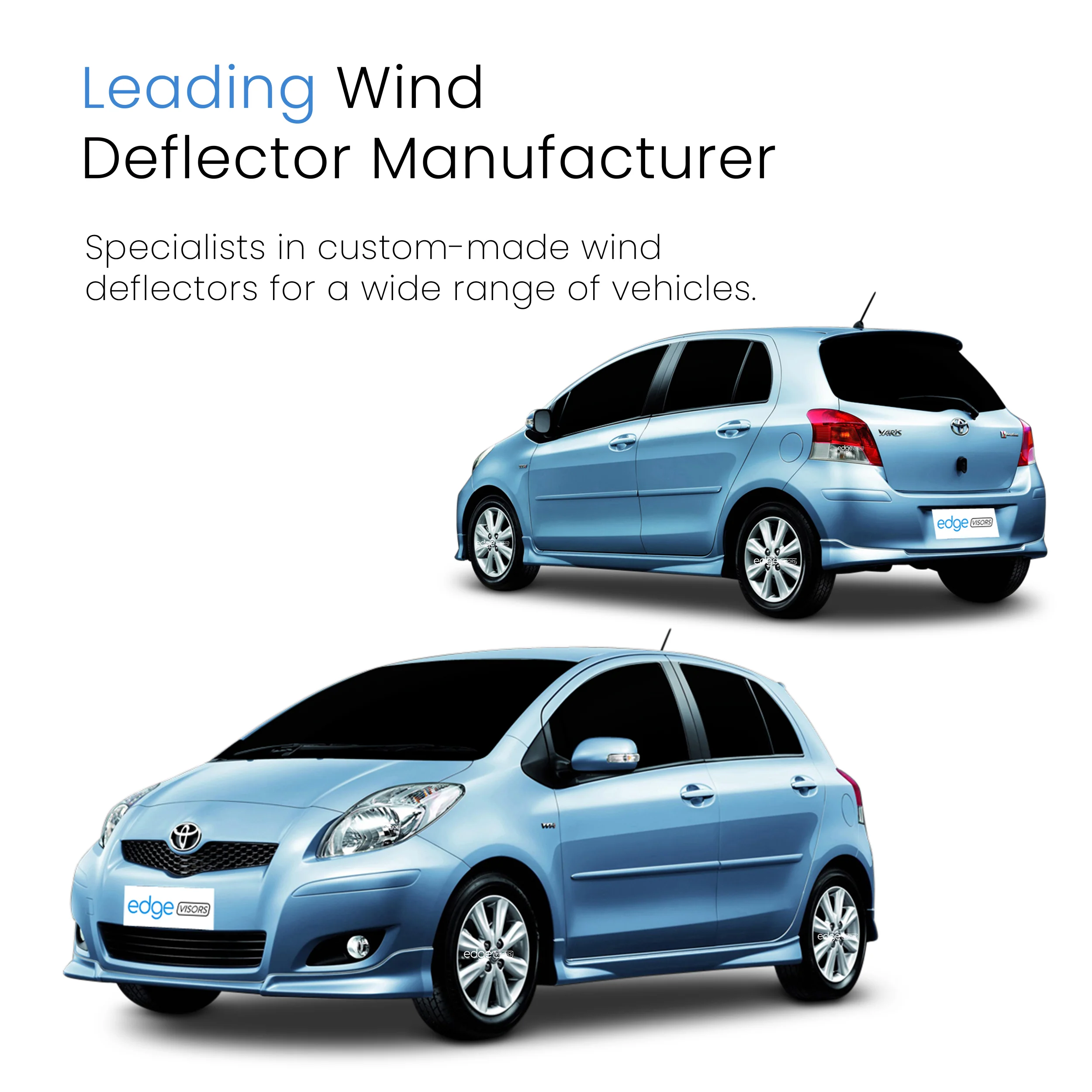 Toyota Yaris MK2 2005-2011 5 Door Hatchback Wind Deflectors 4pc - Image 4