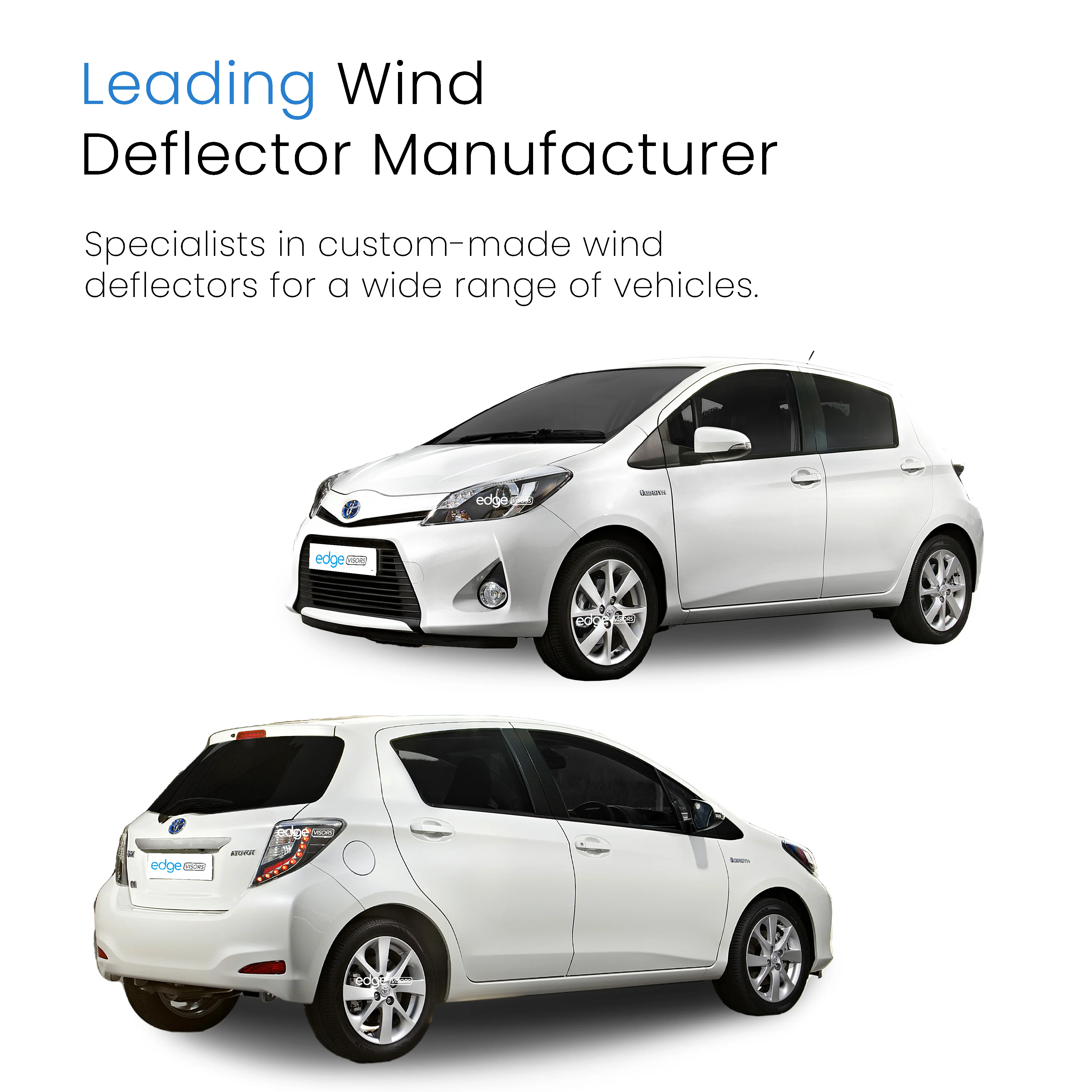 Toyota Yaris MK3 2011-2020 5 Door Hatchback Wind Deflectors 4pc - Image 4