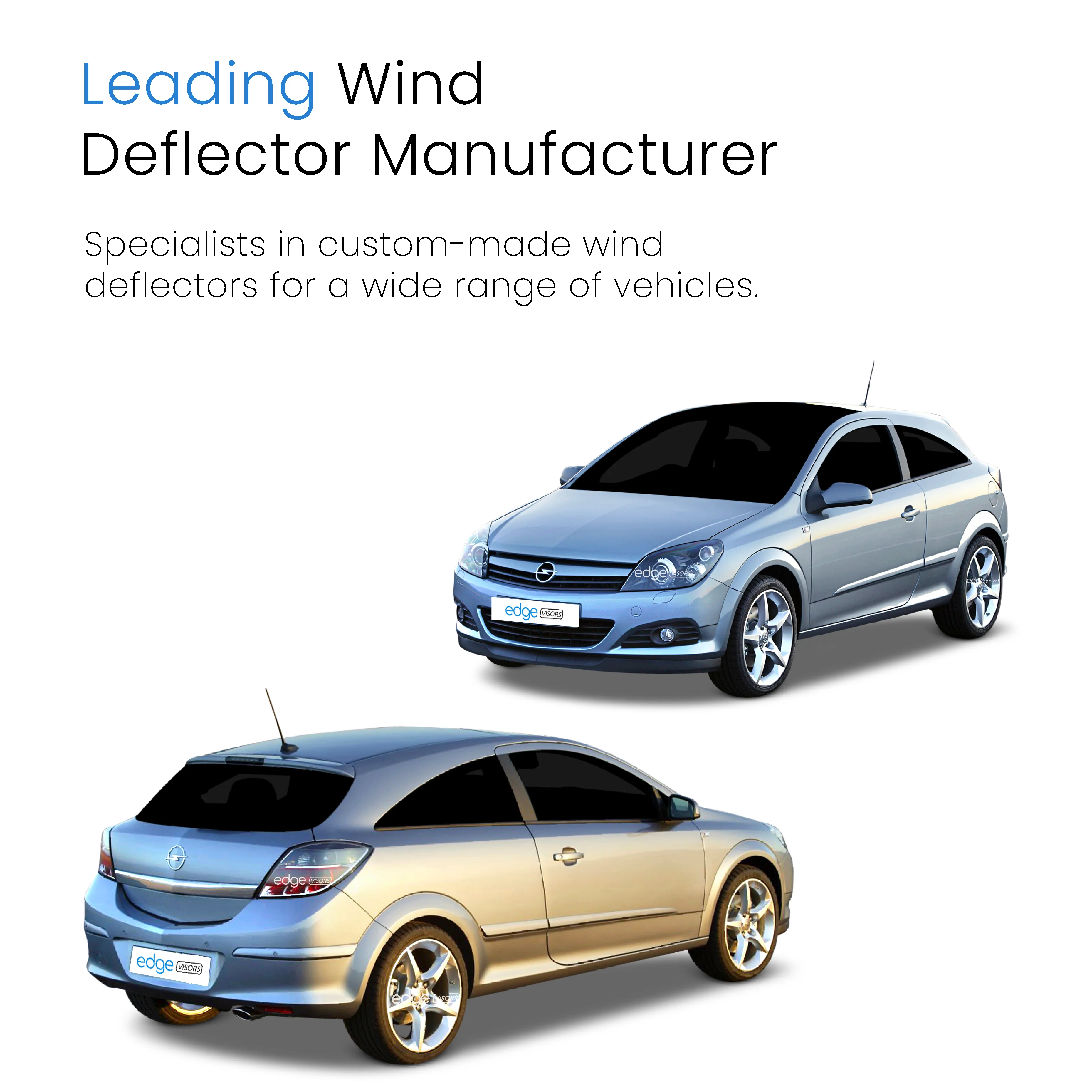 Vauxhall Astra H GTC MK5 2005-2009 3 Door Hatchback Wind Deflectors 2pc - Image 4