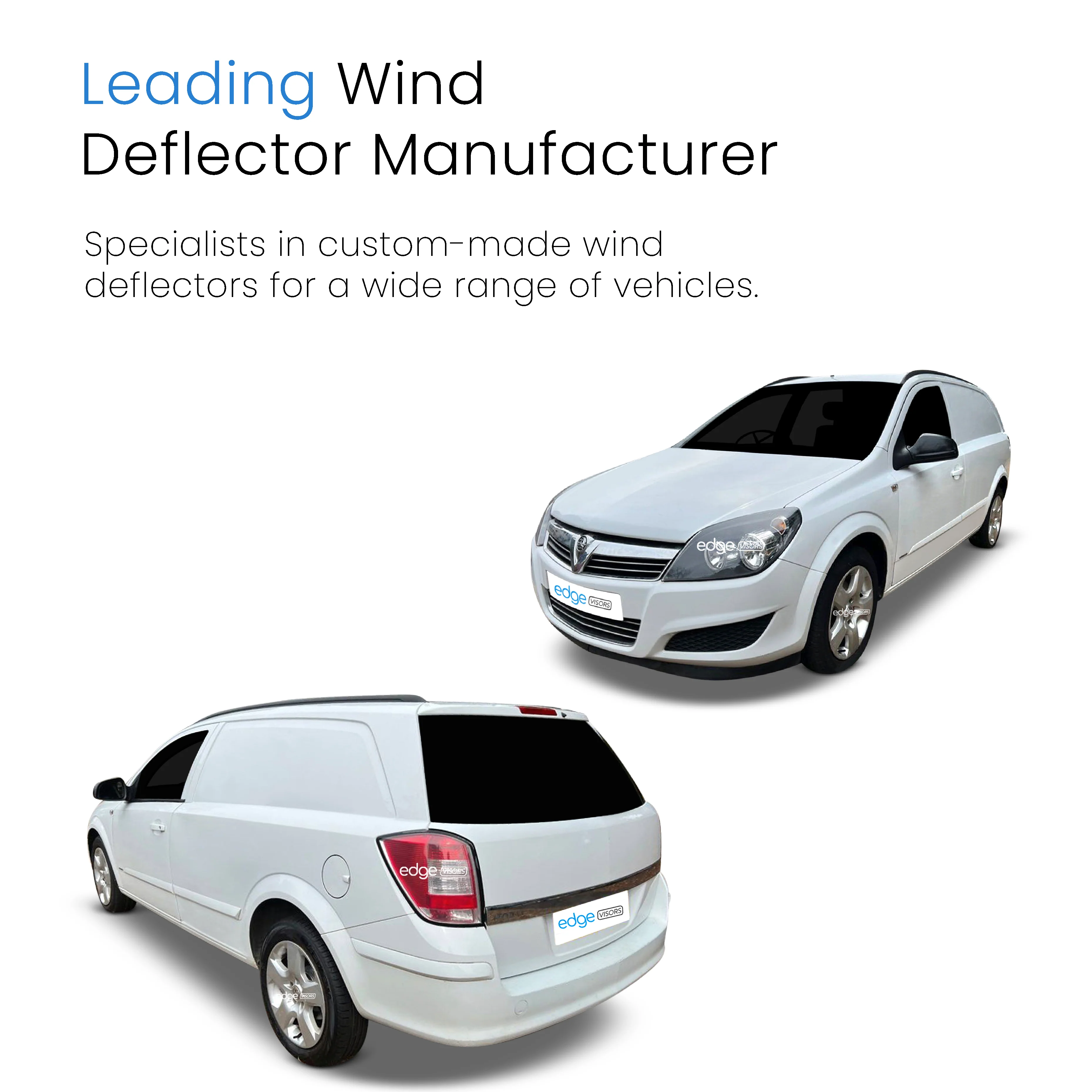 Vauxhall Astra H MK5 2004-2012 3 Door Van Estate Wind Deflectors 2pc - Image 4