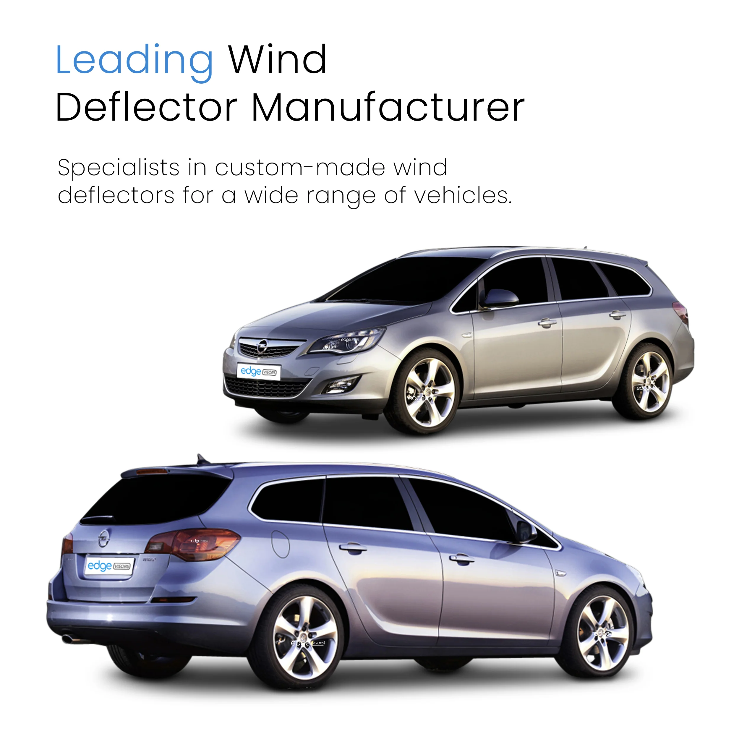 Vauxhall Astra J MK6 2010-2015 Sports Tourer 5 Door Estate Wind Deflectors 4pc - Image 4