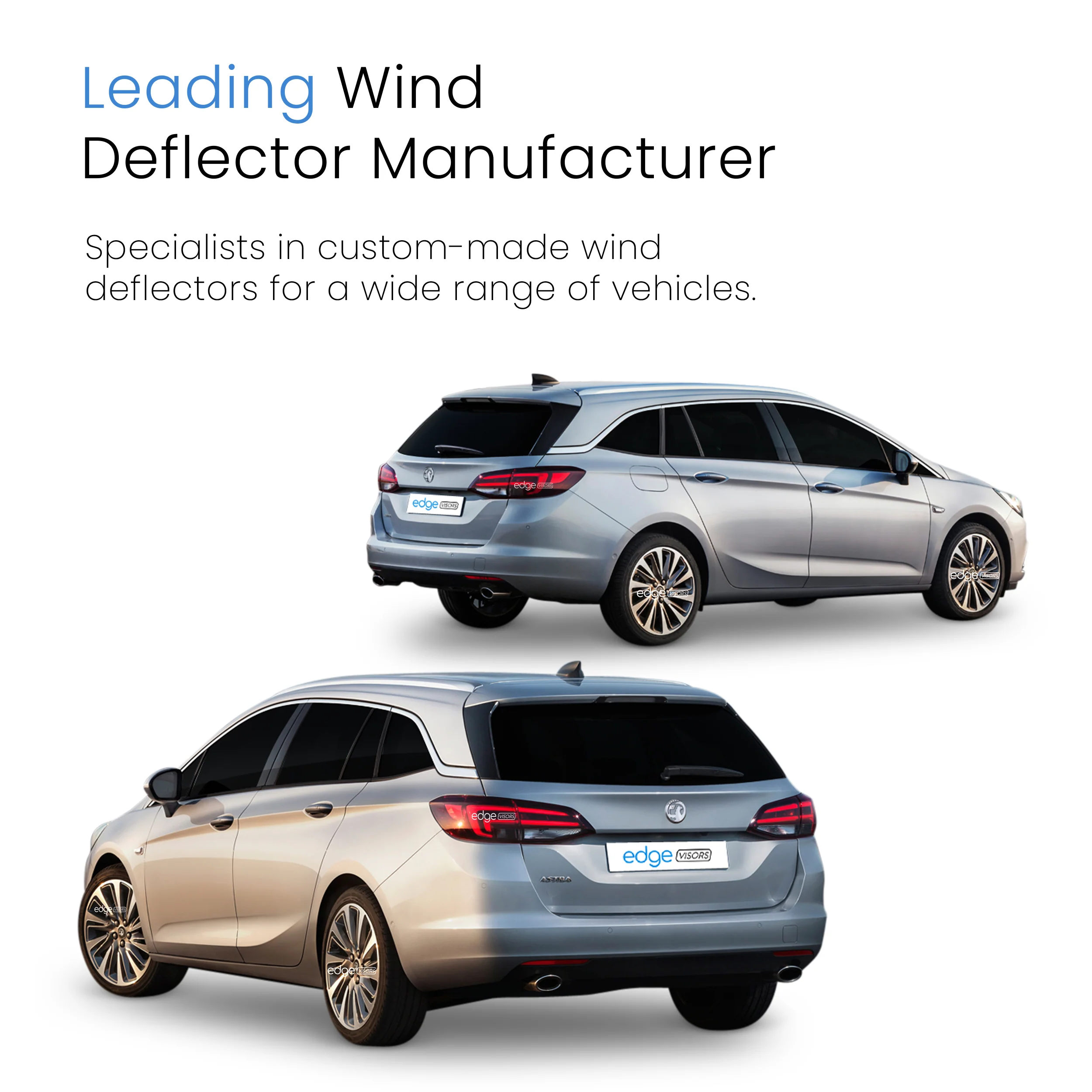 Vauxhall Astra K MK7 2015-2021 5 Door Estate Wind Deflectors 4pc - Image 4