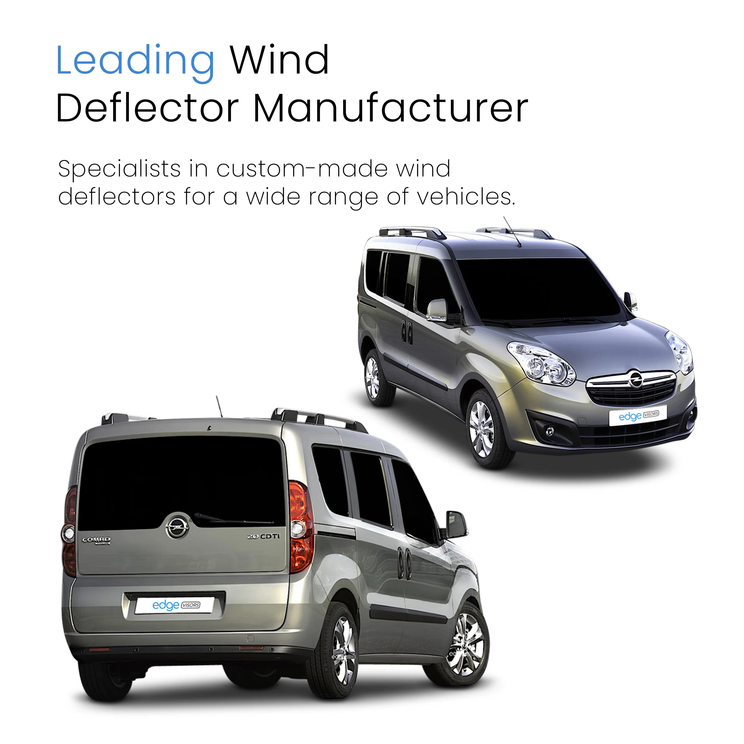 Vauxhall Combo D 2011-2018 Van Wind Deflectors 2pc - Image 4