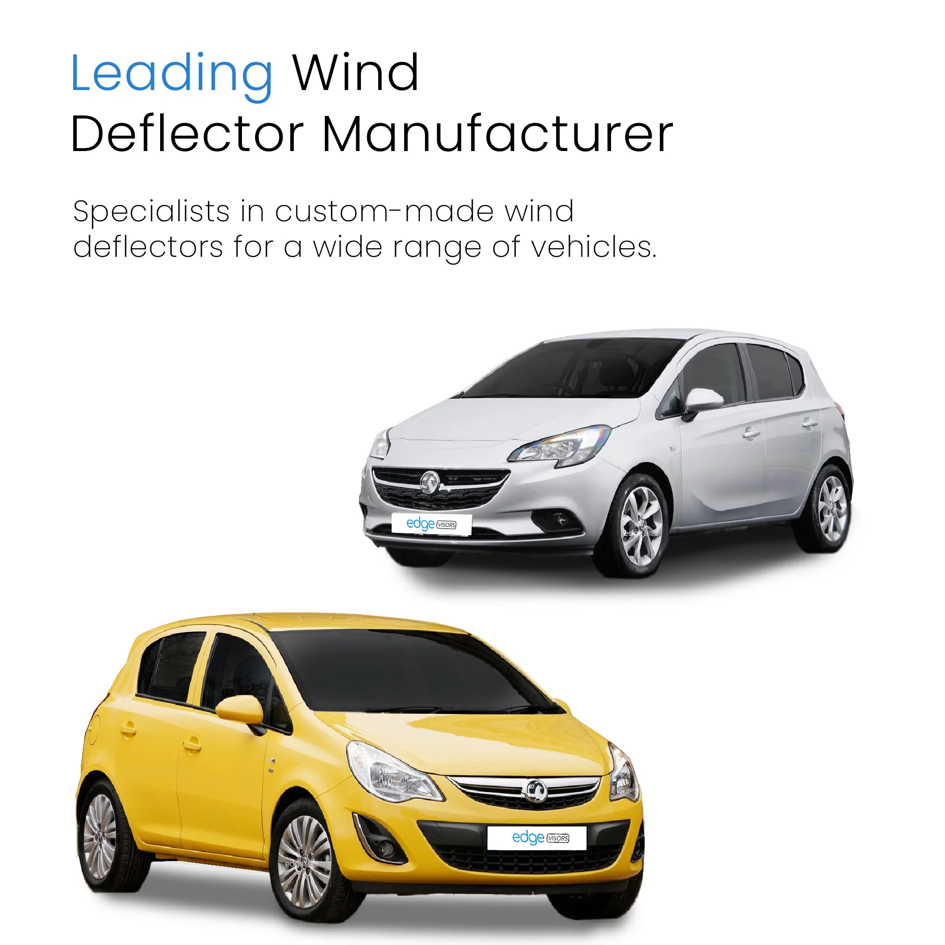 Vauxhall Corsa D E 2006-2019 5 Door Hatchback Wind Deflectors 4pc - Image 4
