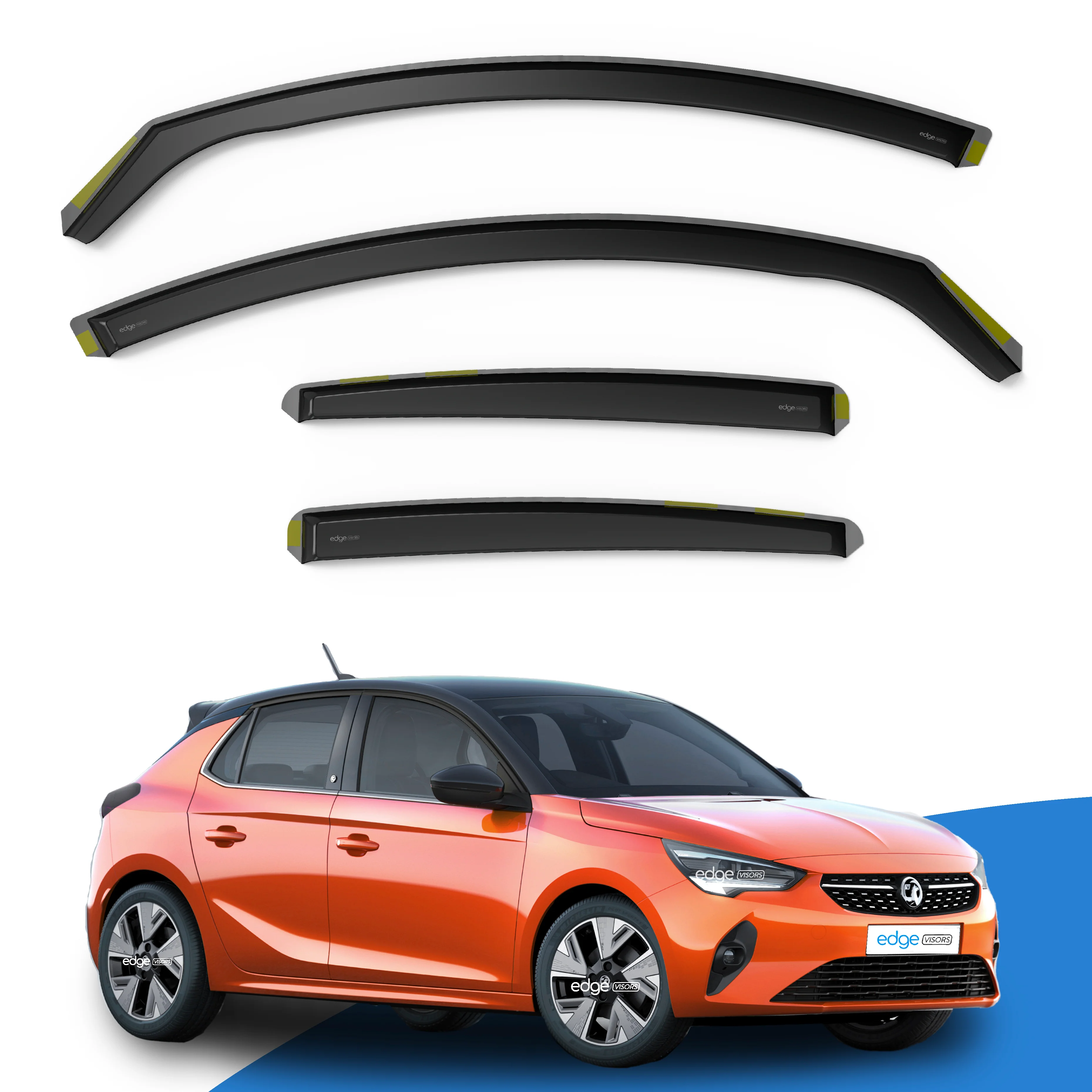 Vauxhall Corsa F MK6 2019-Onwards 5 Door Hatchback Wind Deflectors 4pc - Image 2