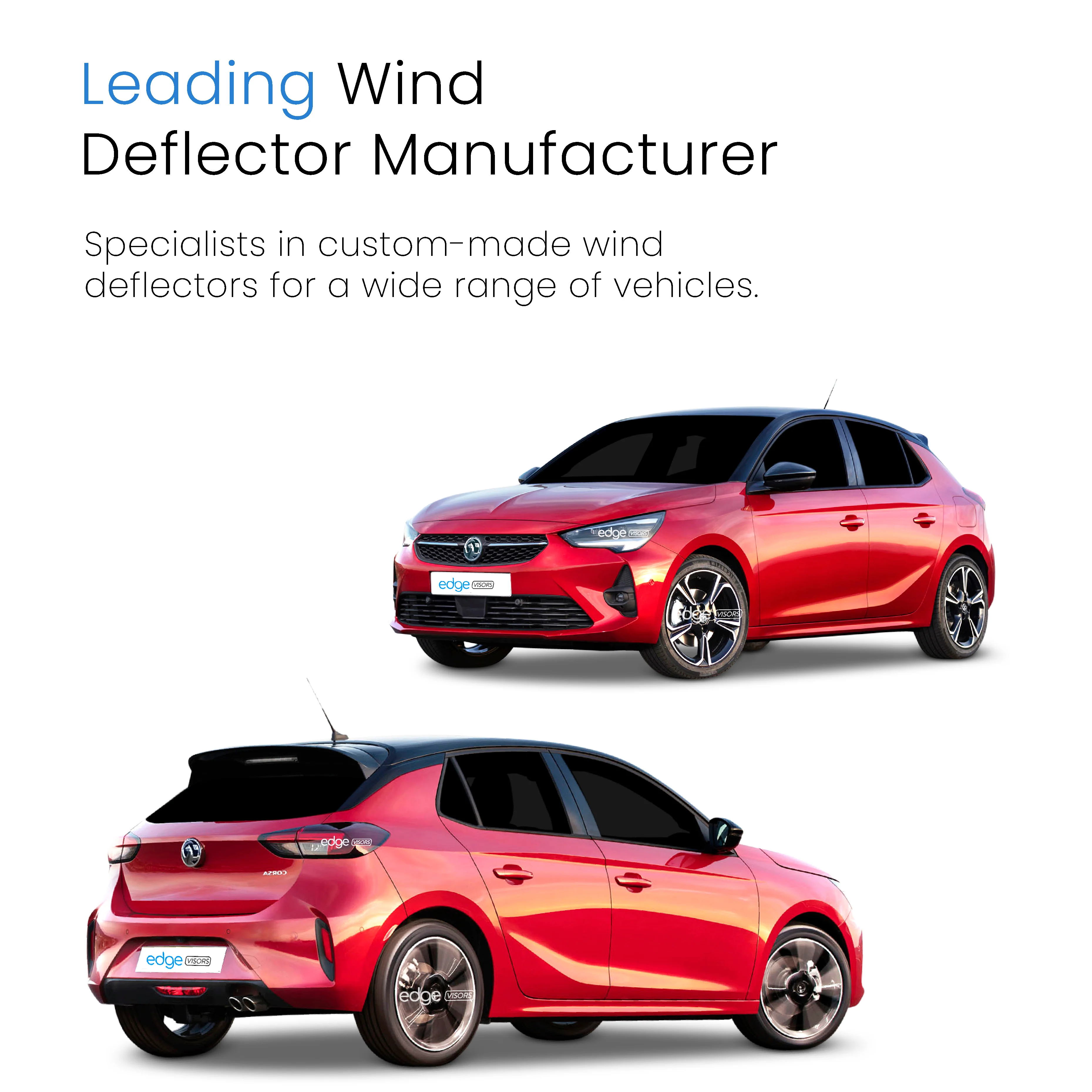 Vauxhall Corsa F MK6 2019-Onwards 5 Door Hatchback Wind Deflectors 4pc - Image 4