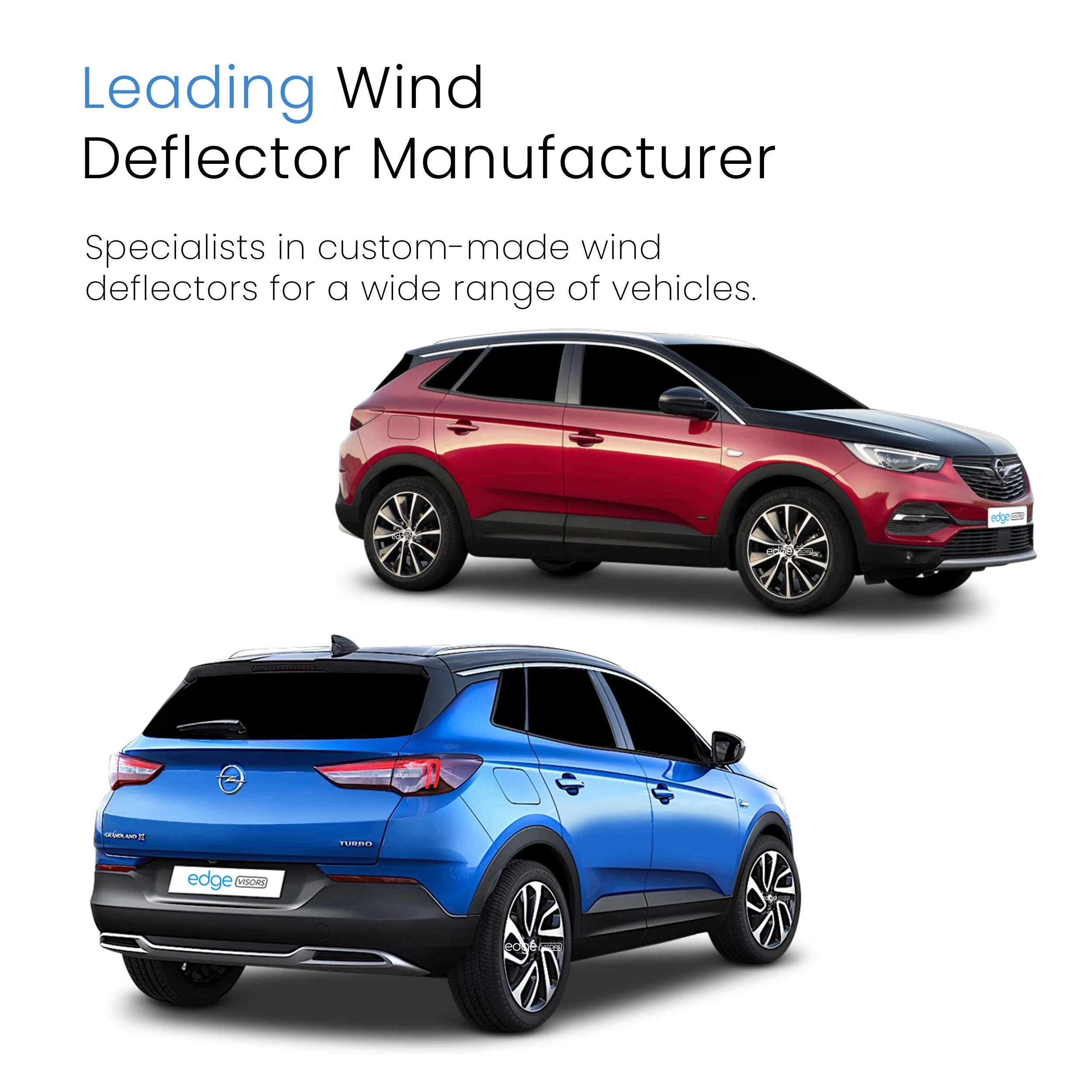 Vauxhall Grandland X MK1 2017-2024 5 Door SUV Wind Deflectors 4pc - Image 4