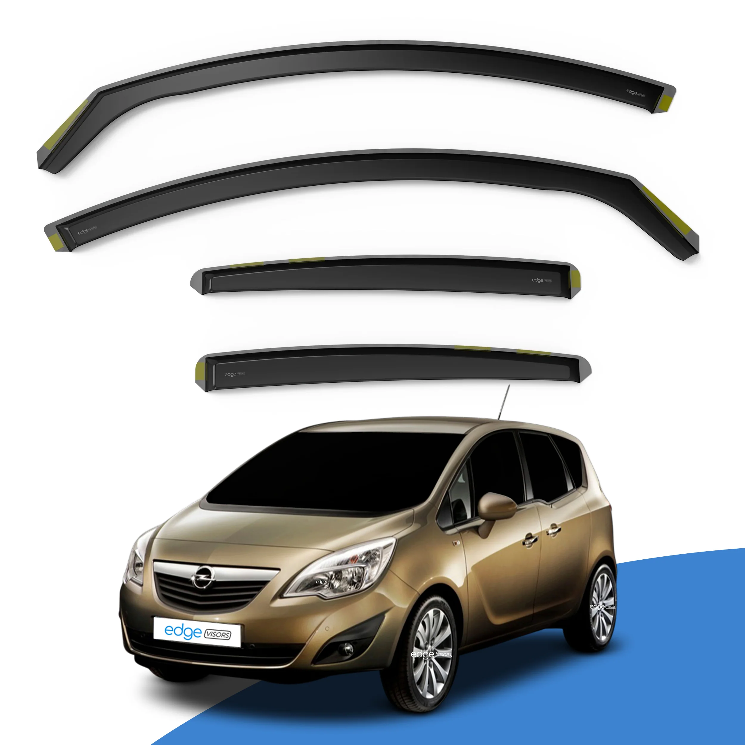 Vauxhall Meriva B MK2 2010-2017 5 Door MPV Wind Deflectors 4pc - Image 2