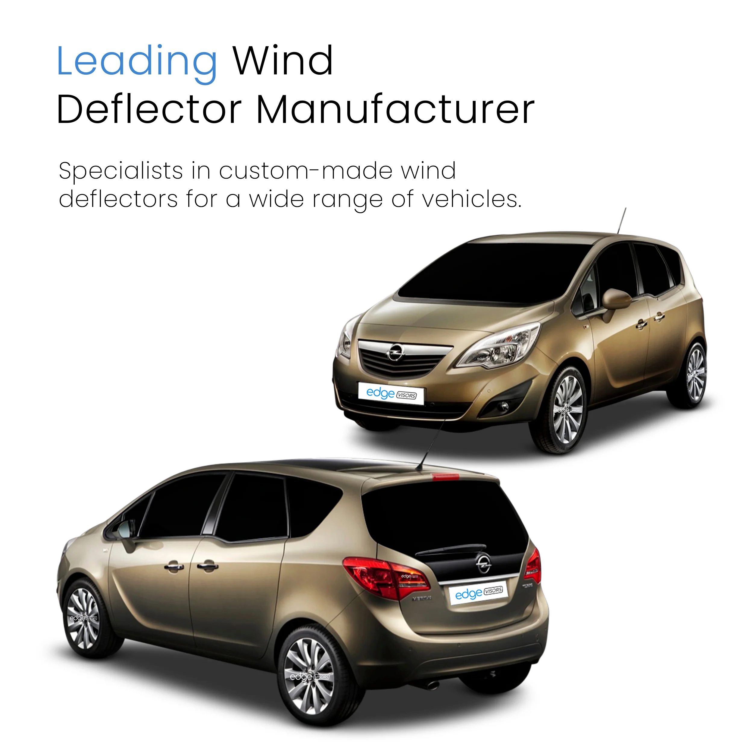 Vauxhall Meriva B MK2 2010-2017 5 Door MPV Wind Deflectors 4pc - Image 4