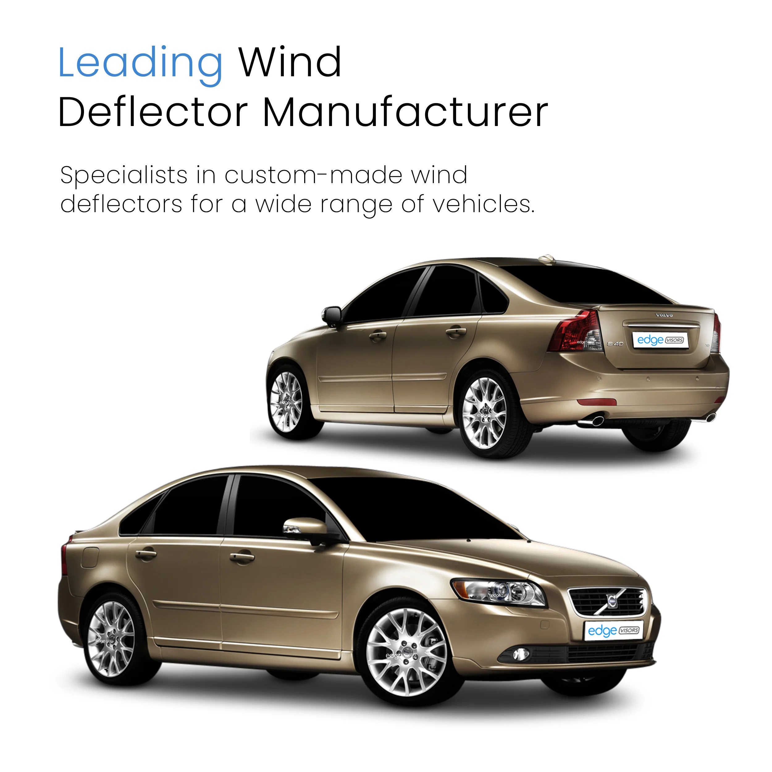 Volvo S40 MK2 2004-2012 4 Door Saloon Wind Deflectors 4pc - Image 4