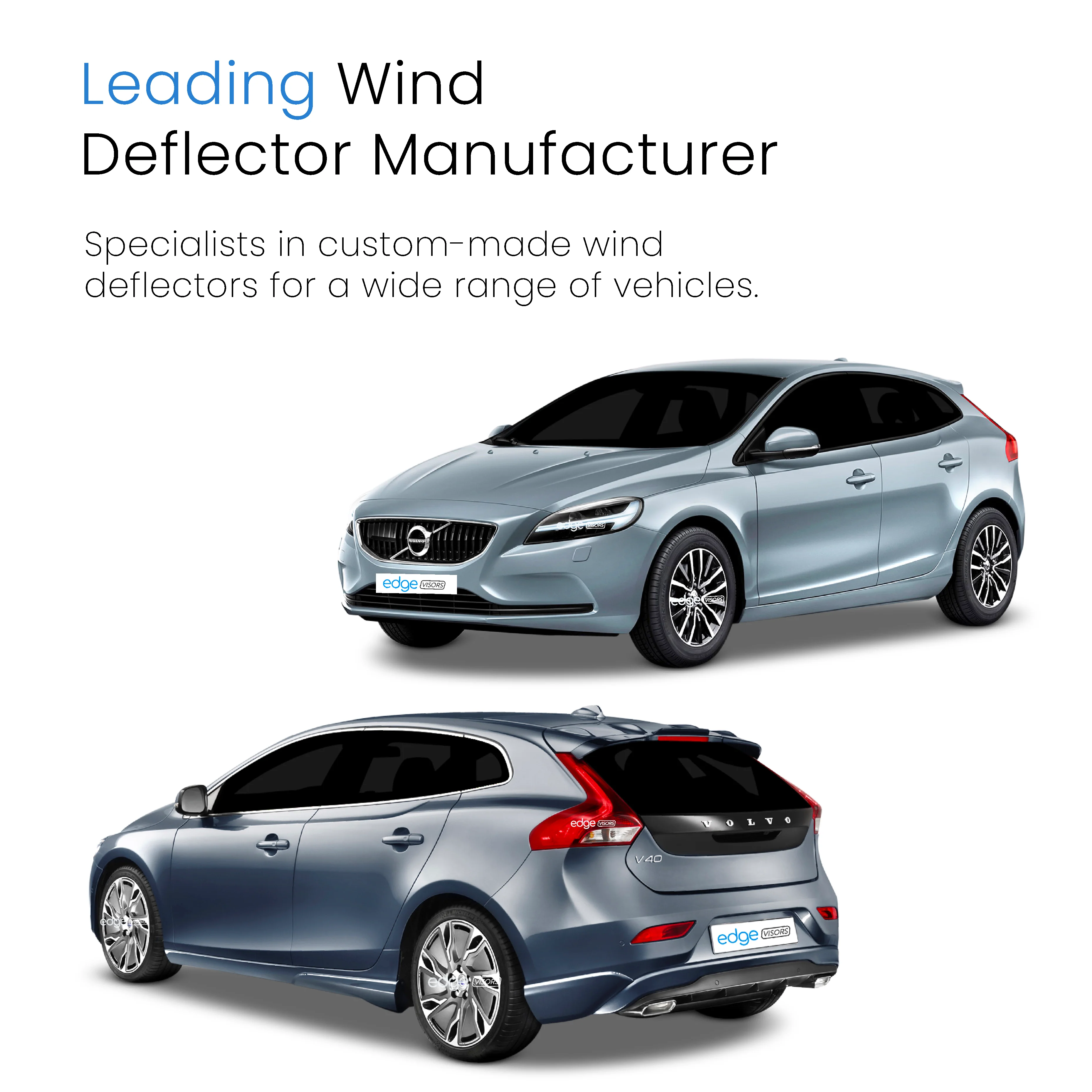 Volvo V40 MK2 2012-2019 5 Door Hatchback Wind Deflectors 4pc - Image 4