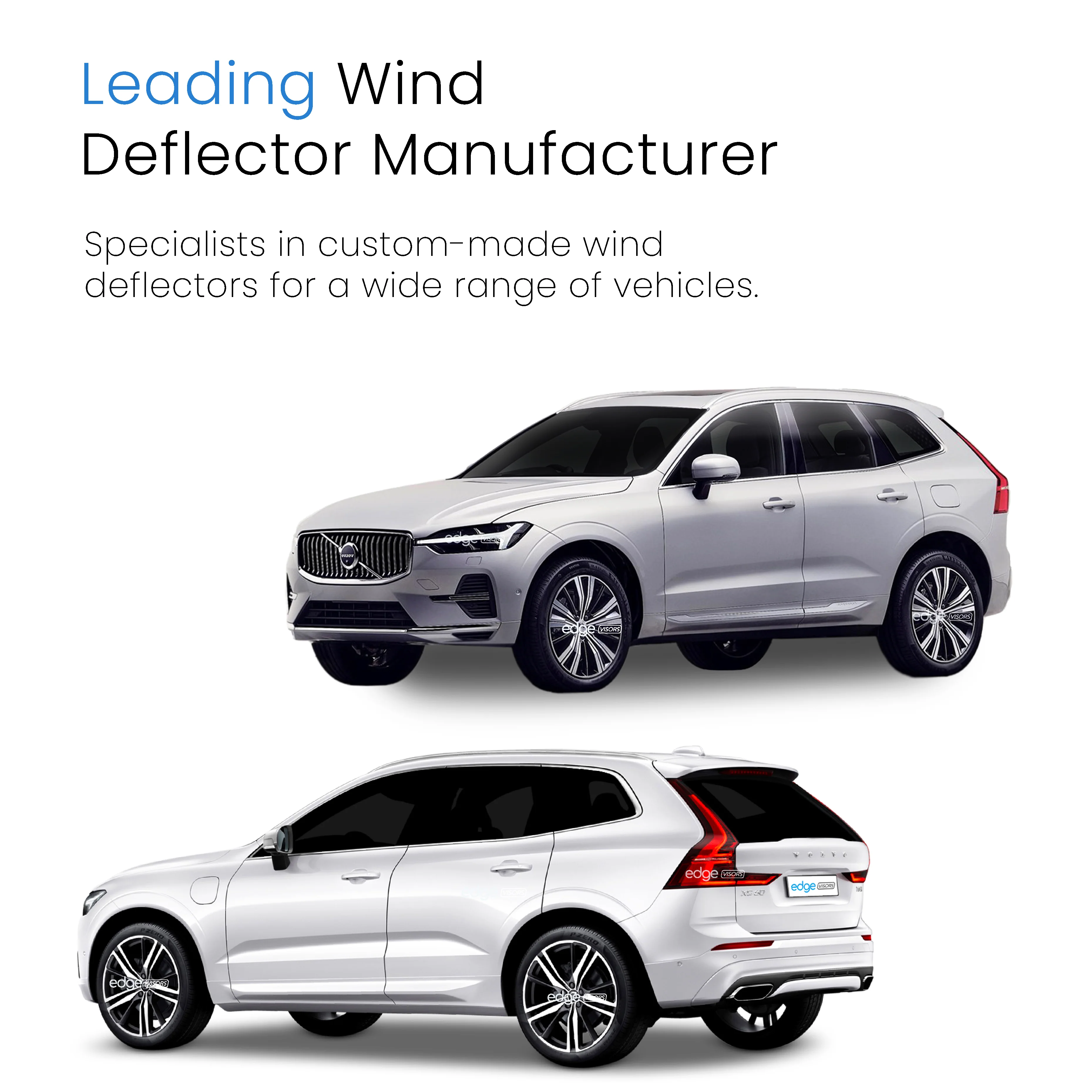 Volvo XC60 MK2 2017-onwards 5 Door SUV Wind Deflectors 4pc - Image 4