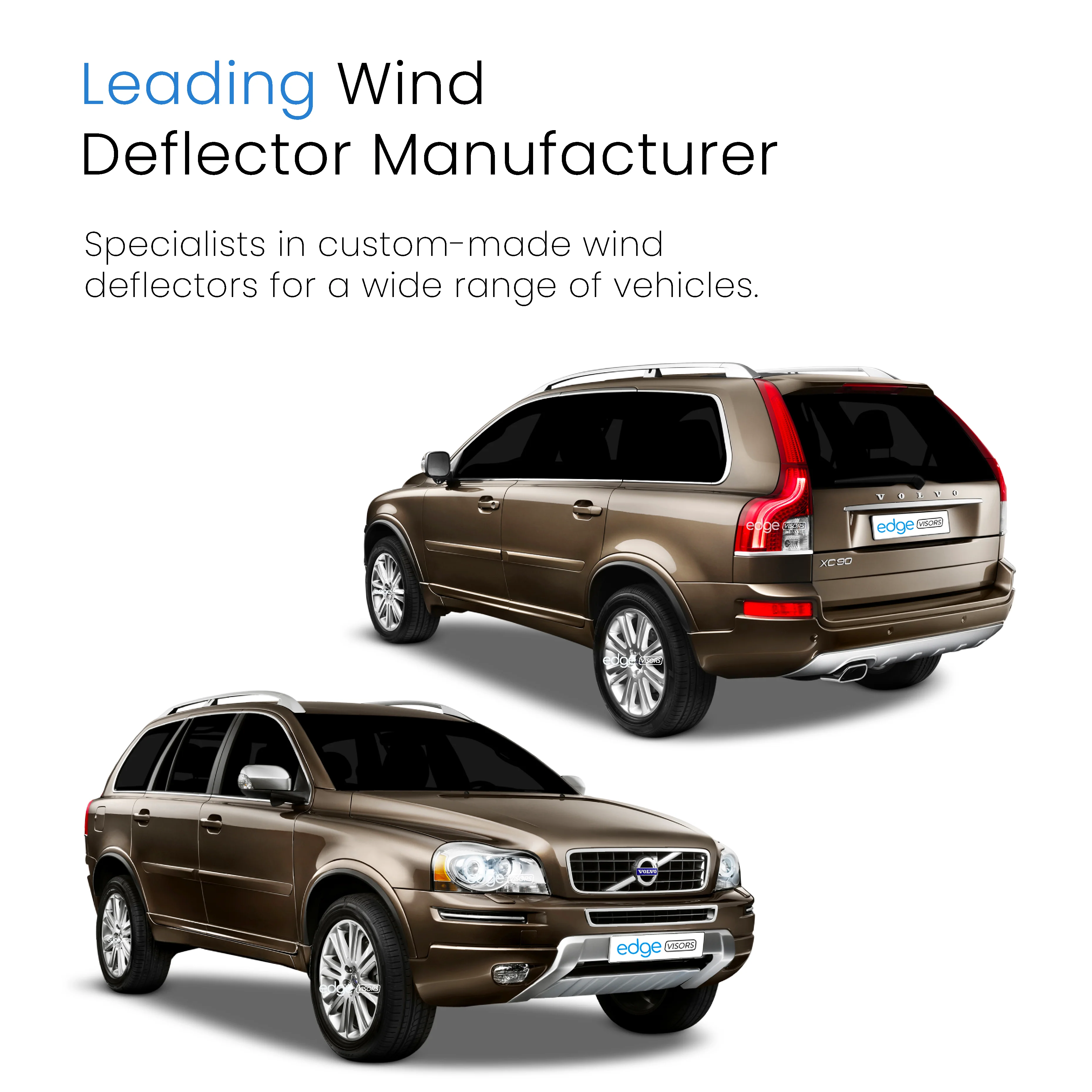 Volvo XC90 MK1 2003-2015 5 Door SUV Wind Deflectors 4pc - Image 4