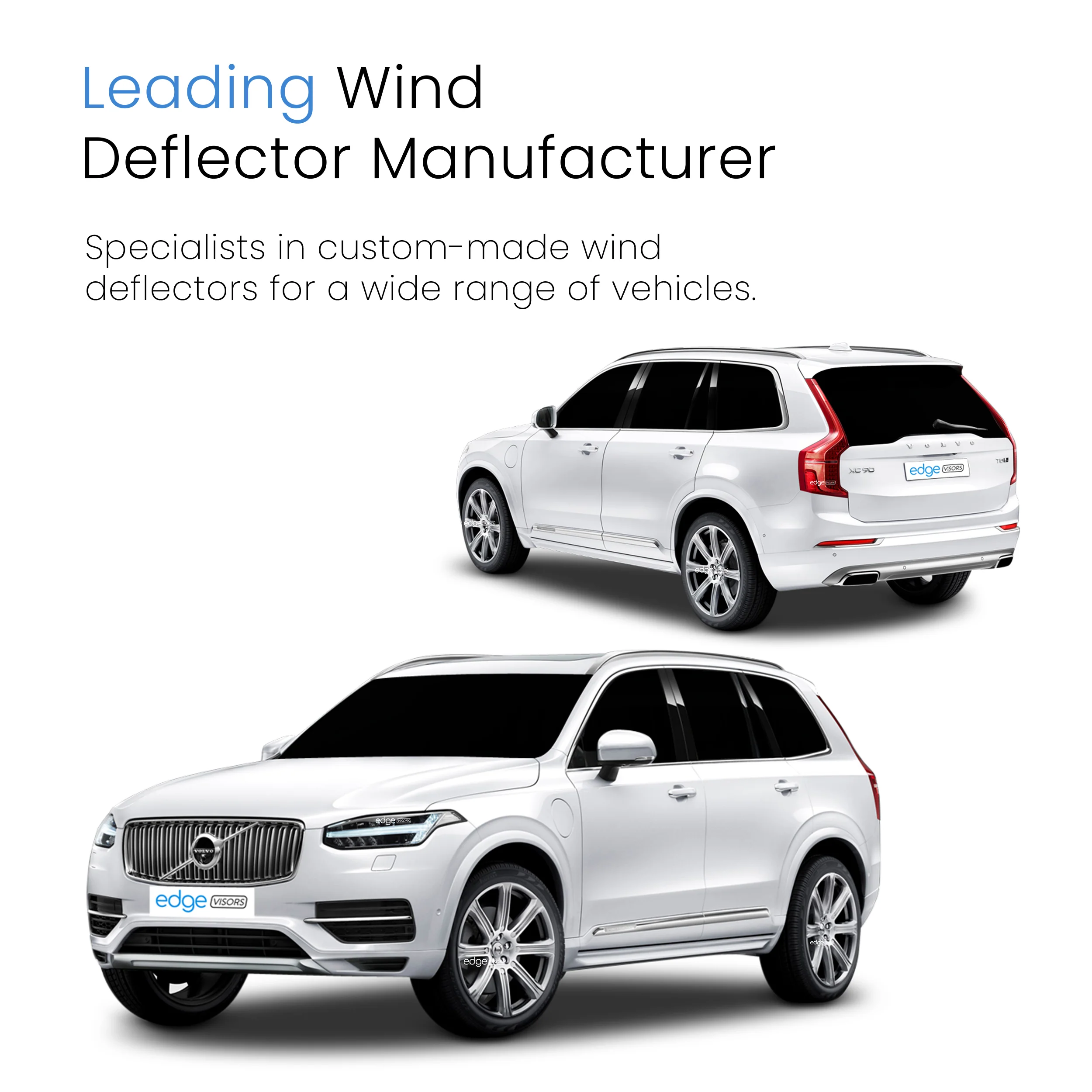 Volvo XC90 MK2 2015-onwards 5 Door SUV Wind Deflectors 4pc - Image 4