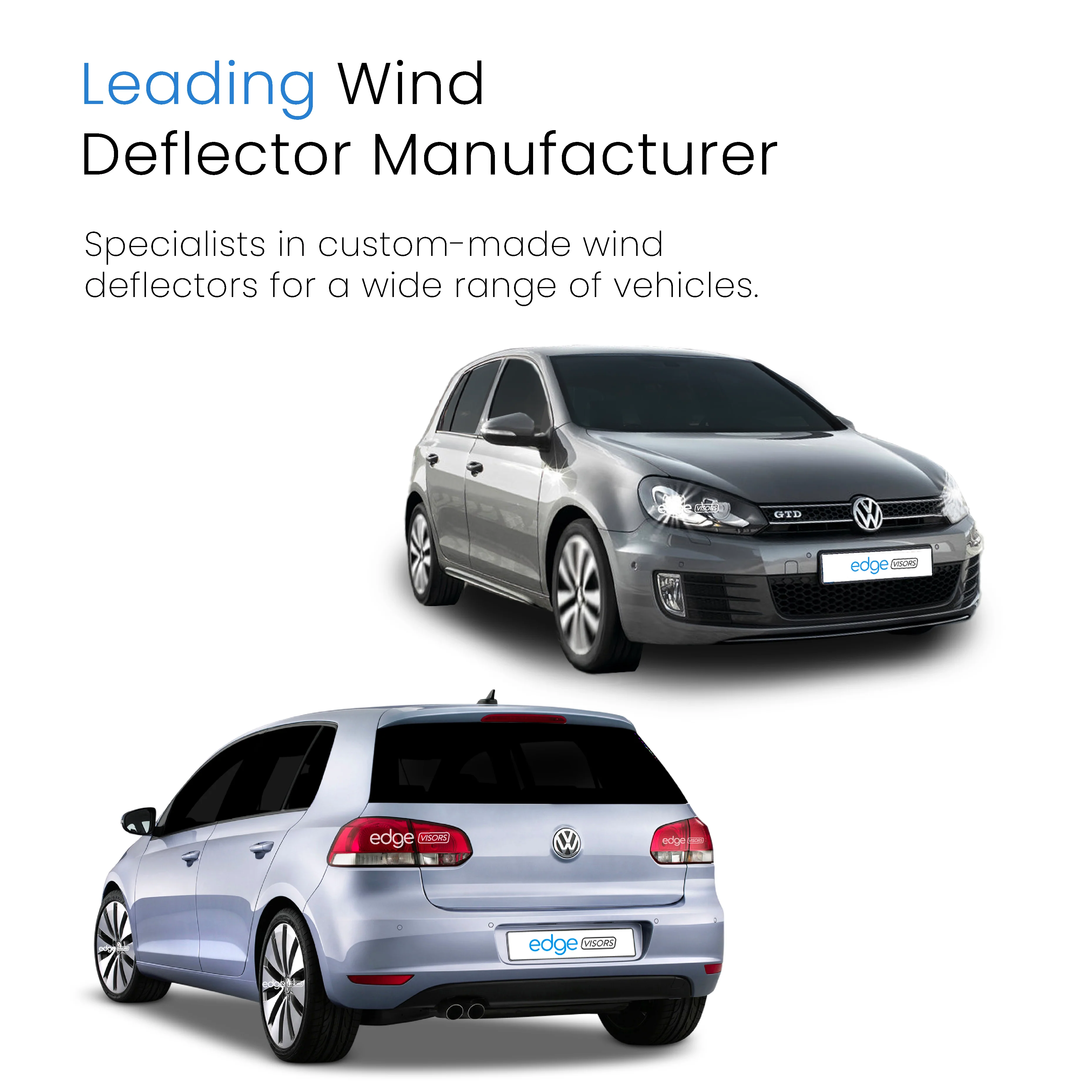 VW Golf MK6 2008-2012 5 Door Hatchback Wind Deflectors 4pc - Image 4