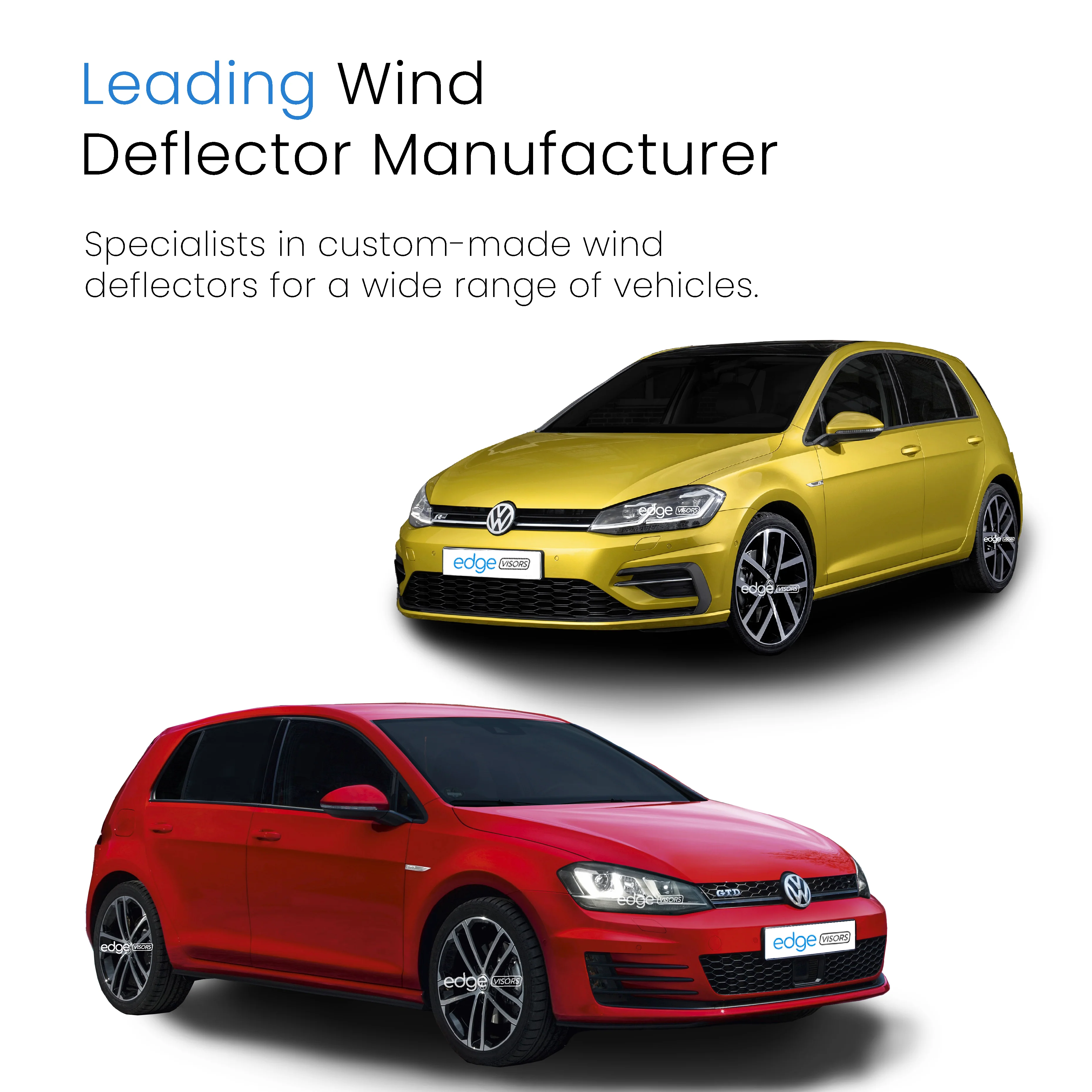 VW Golf MK7 2012-2020 5 Door Hatchback Wind Deflectors 4pc - Image 4