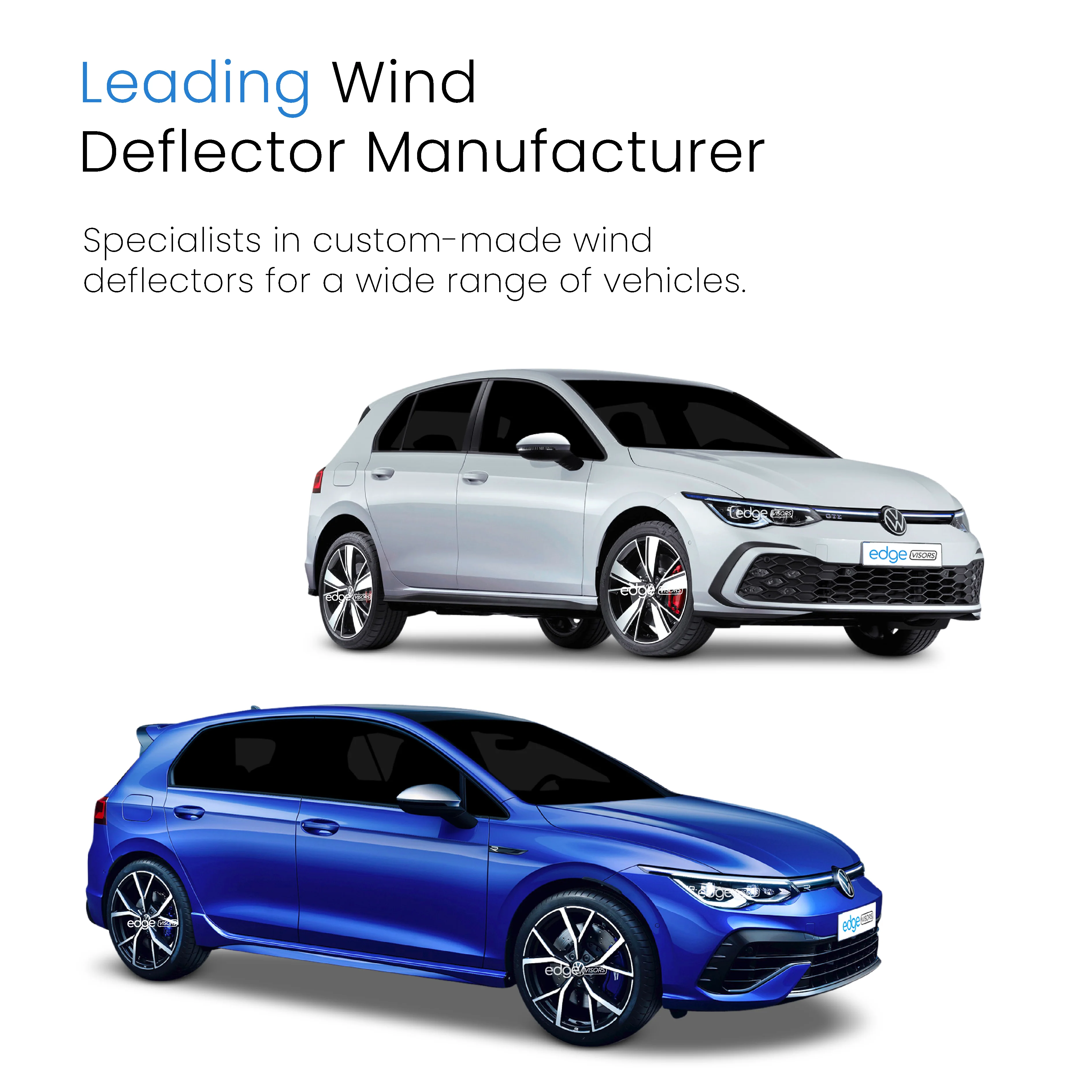 VW Golf MK8 2020-onwards 5 Door Hatchback Wind Deflectors 4pc - Image 4