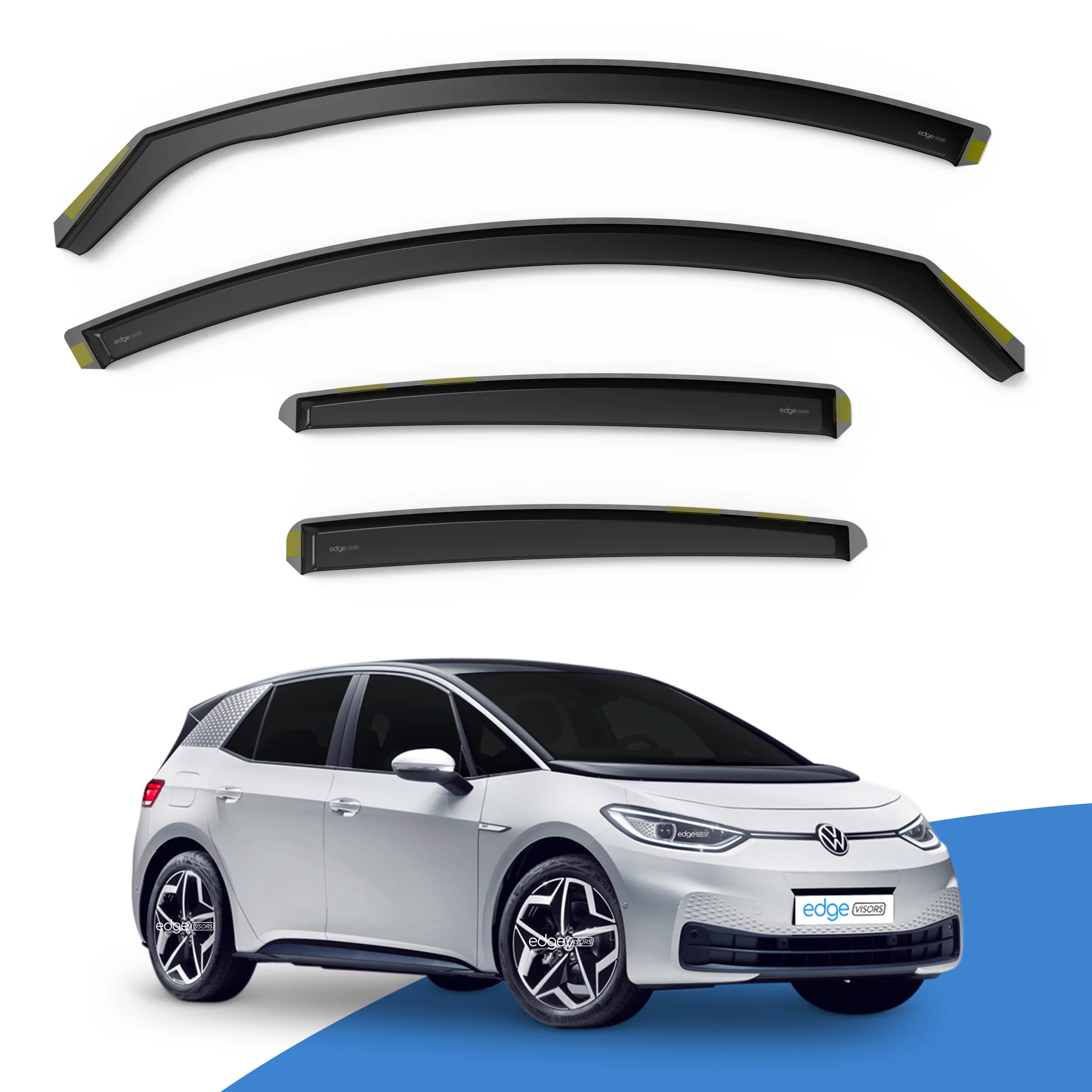 VW ID.3 Electric 2020-onwards 5 Door Hatchback Wind Deflectors 4pc - Image 2