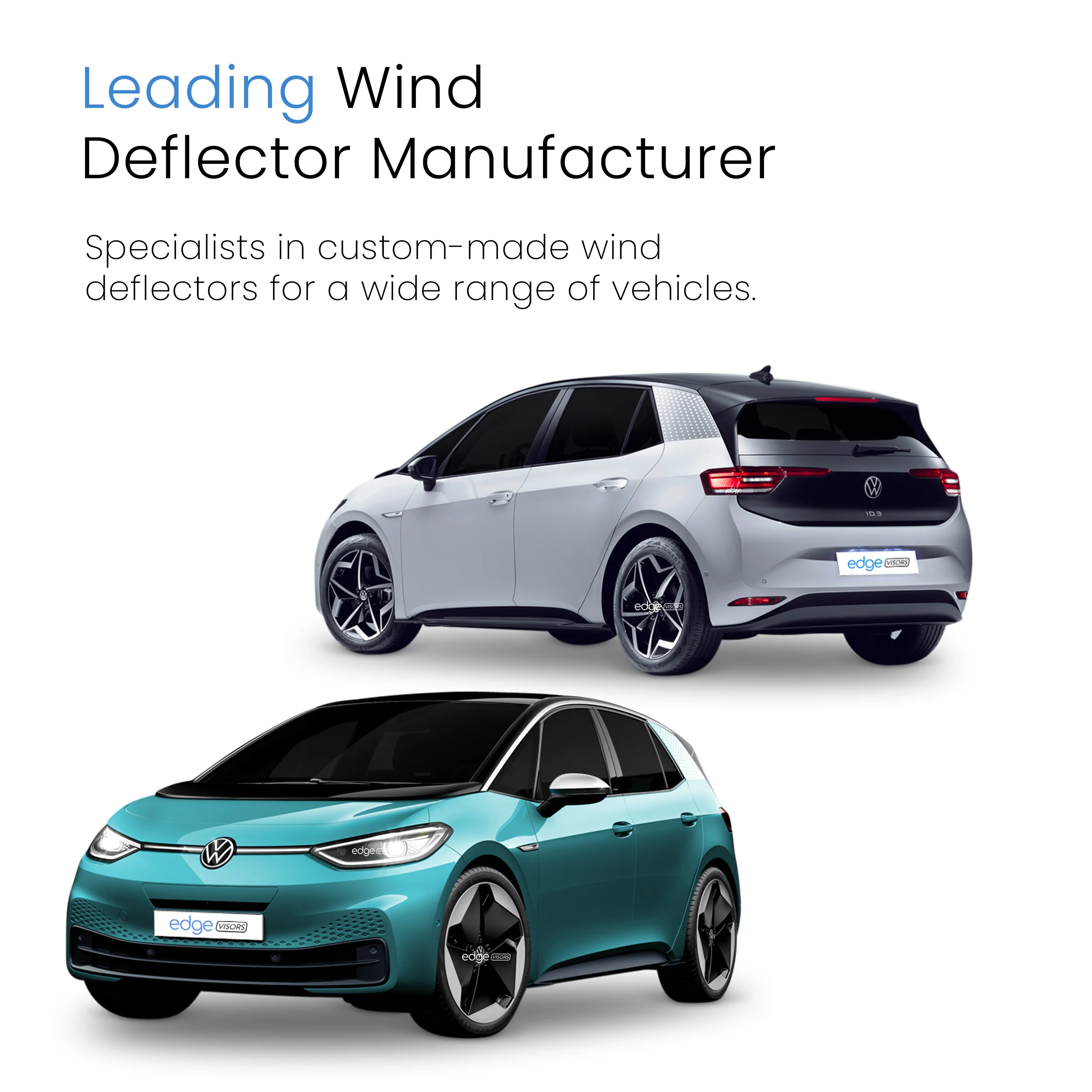 VW ID.3 Electric 2020-onwards 5 Door Hatchback Wind Deflectors 4pc - Image 4
