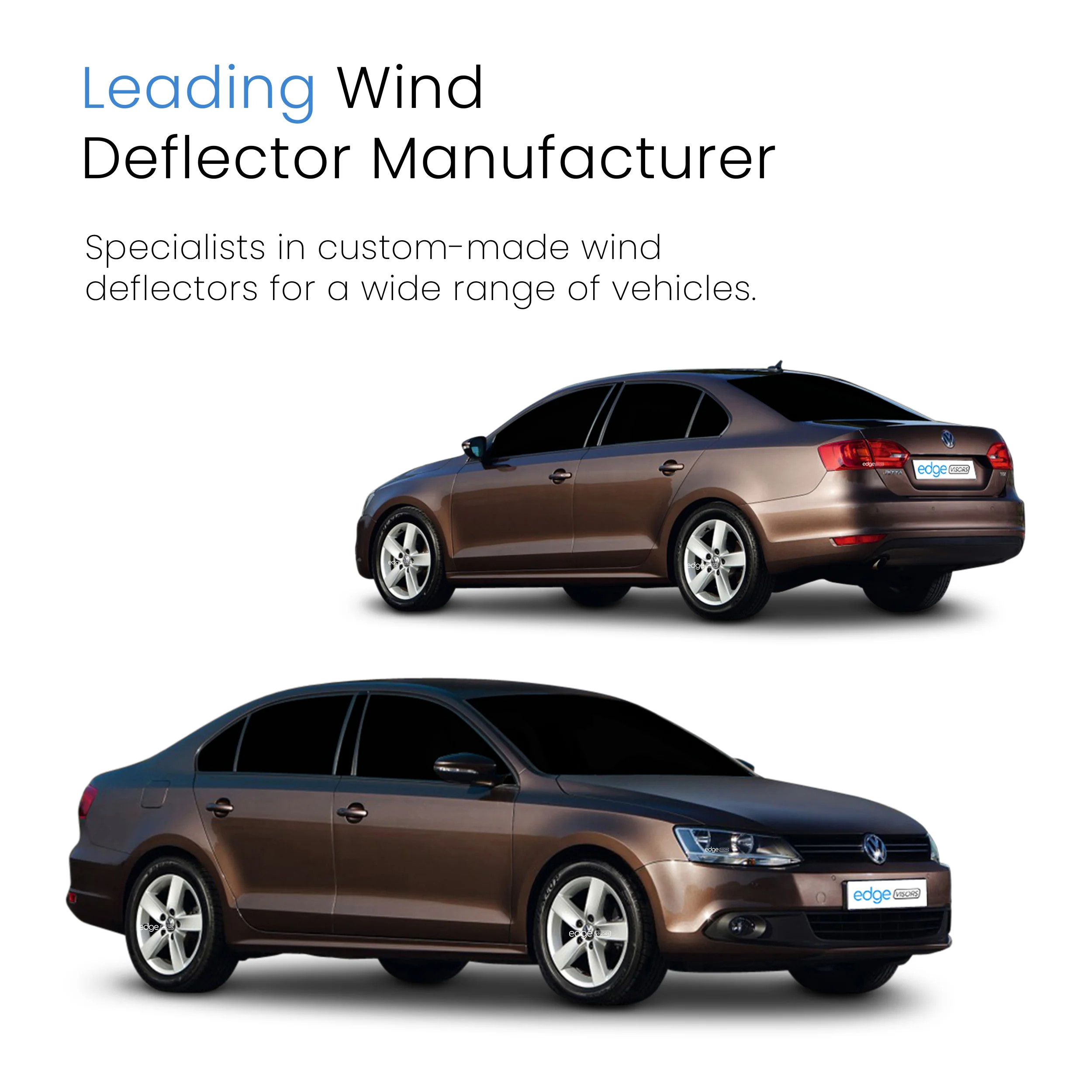 VW Jetta MK6 2011-2018 4 Door Saloon Wind Deflectors 4pc - Image 4