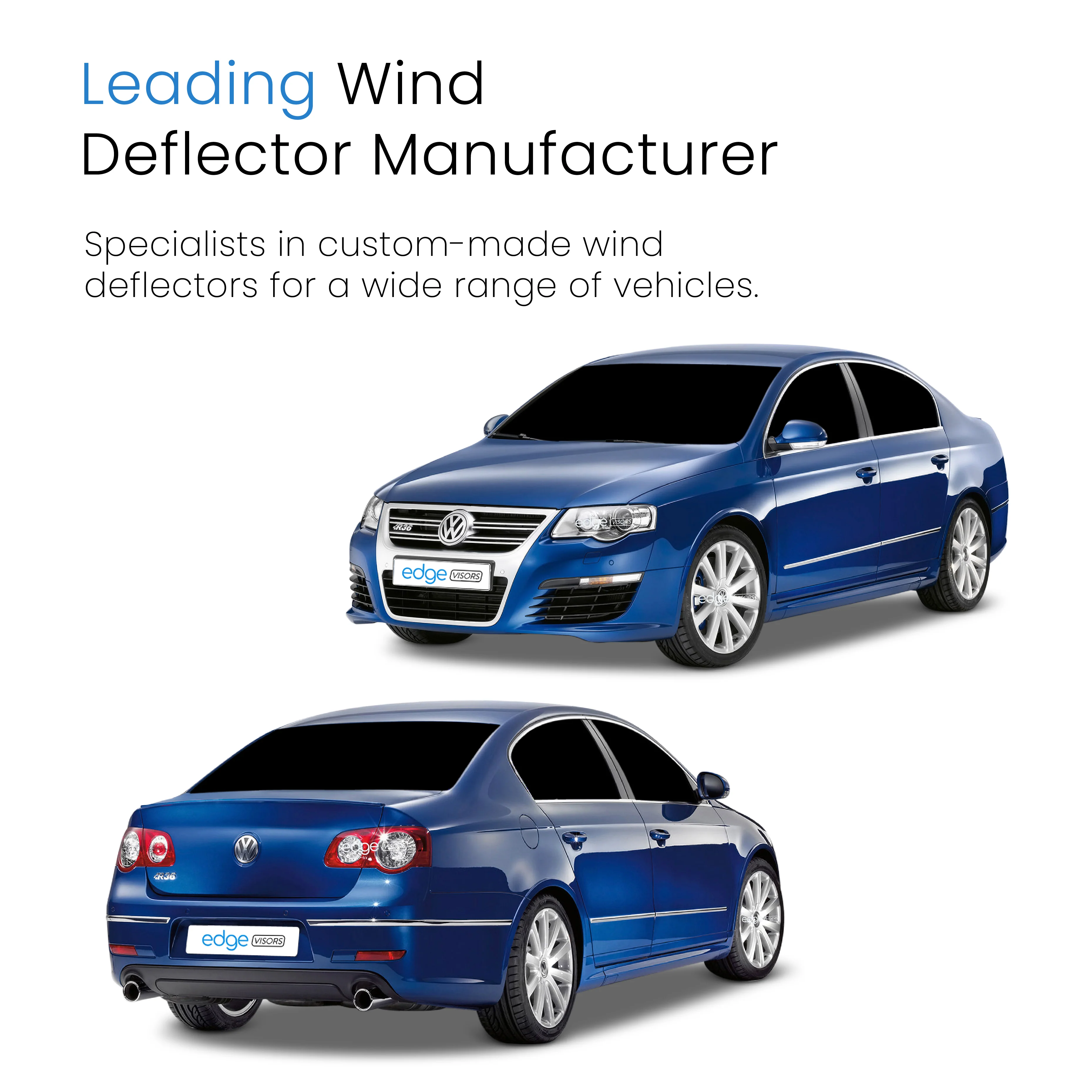 VW Passat B6 / B7 2005-2014 5 Door Saloon Wind Deflectors 4pc - Image 4