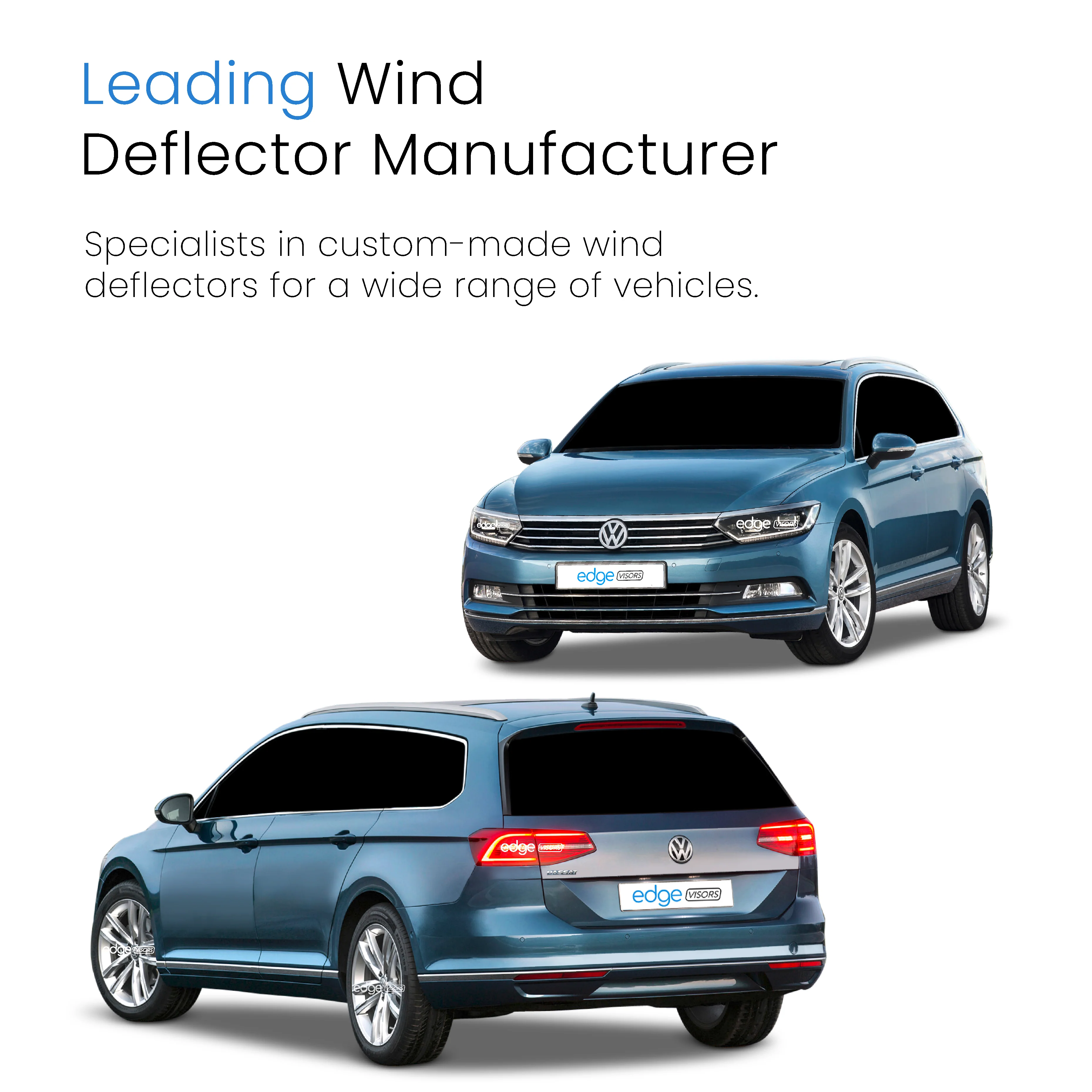 VW Passat B8 2014-2023 5 Door Estate Wind Deflectors 4pc - Image 4
