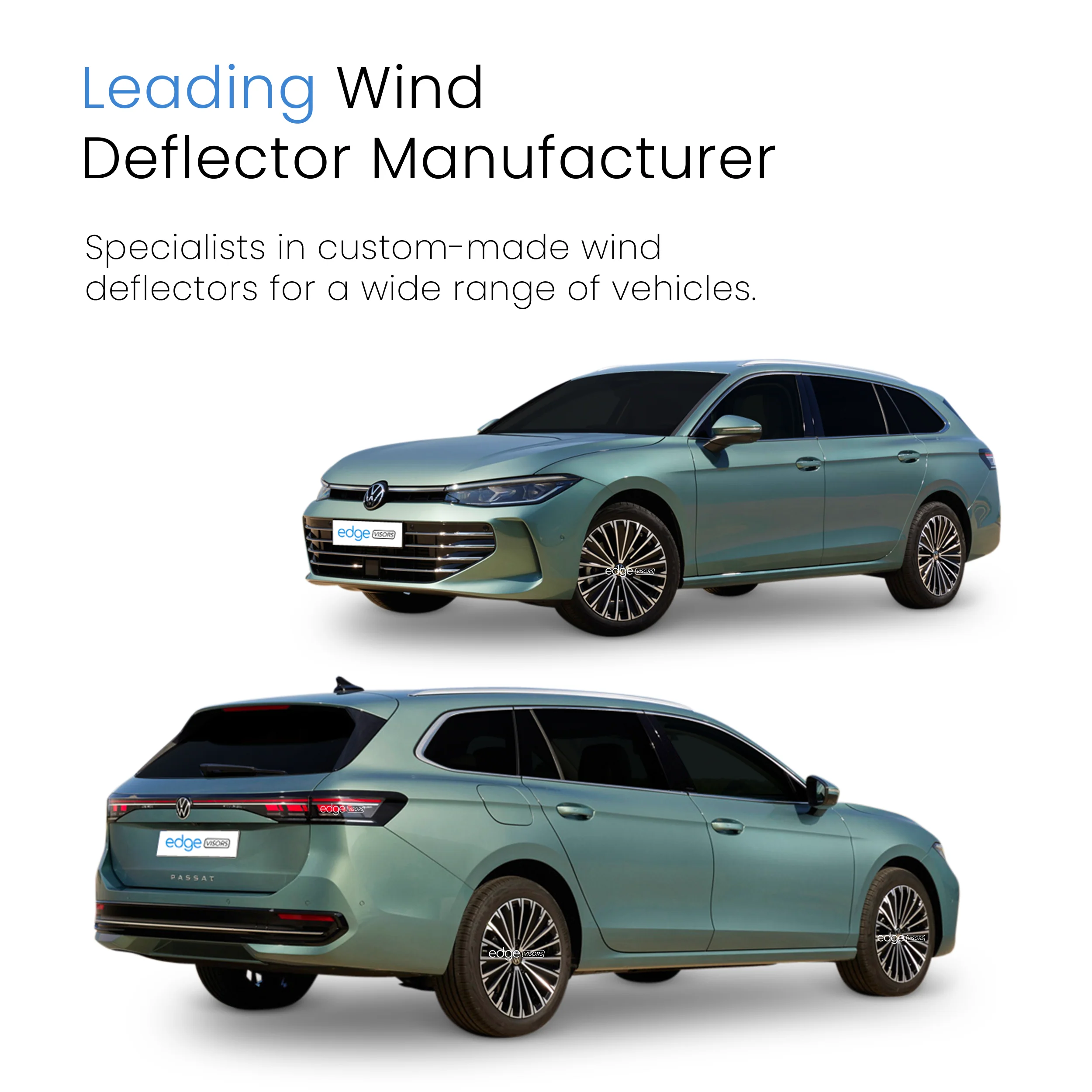 VW Passat B9 2023-Onwards 5 Door Estate Wind Deflectors 4pc - Image 4