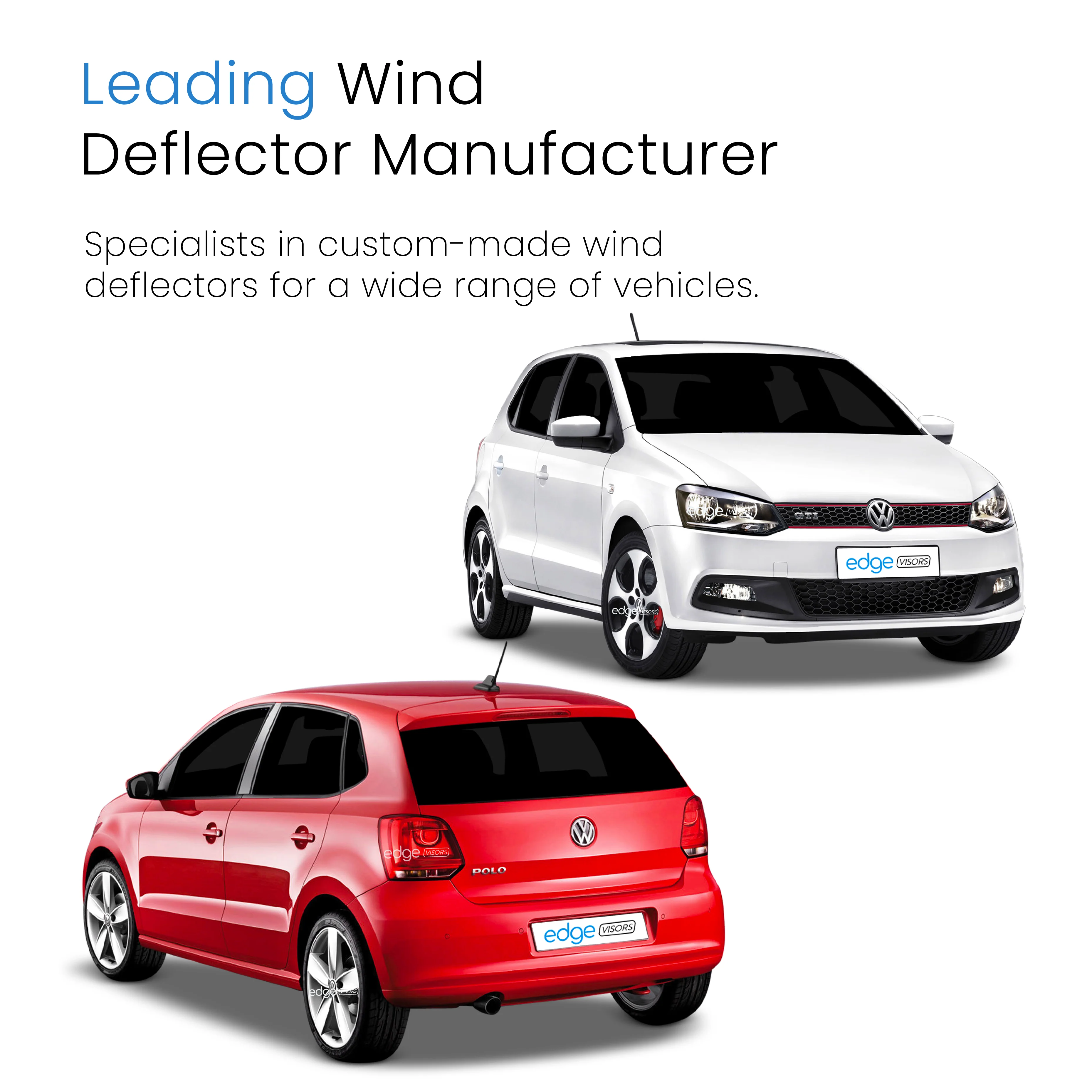 VW Polo MK5 2009-2017 5 Door Hatchback Wind Deflectors 4pc - Image 4