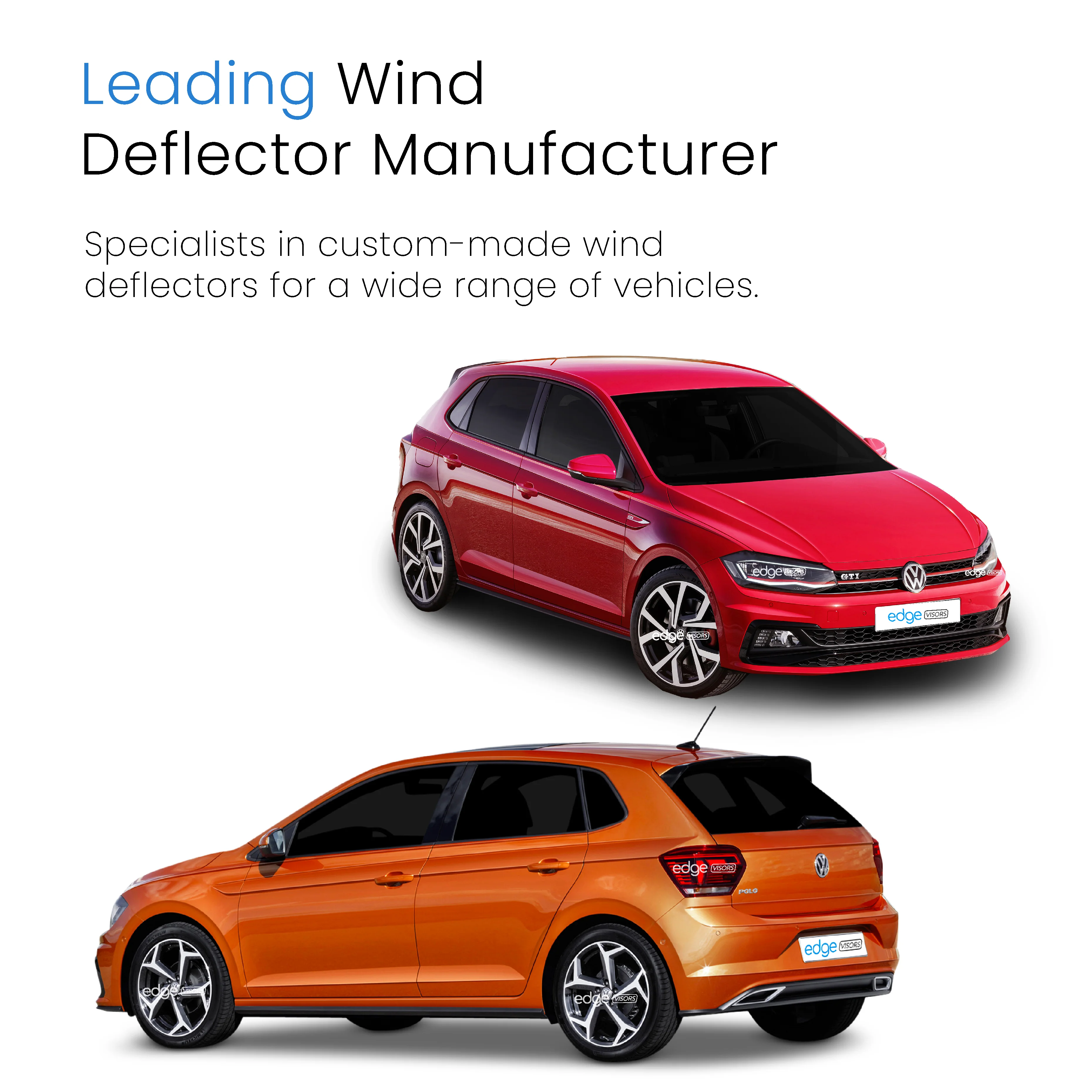 VW Polo MK6 2017-2025 5 Door Hatchback Wind Deflectors 4pc - Image 4